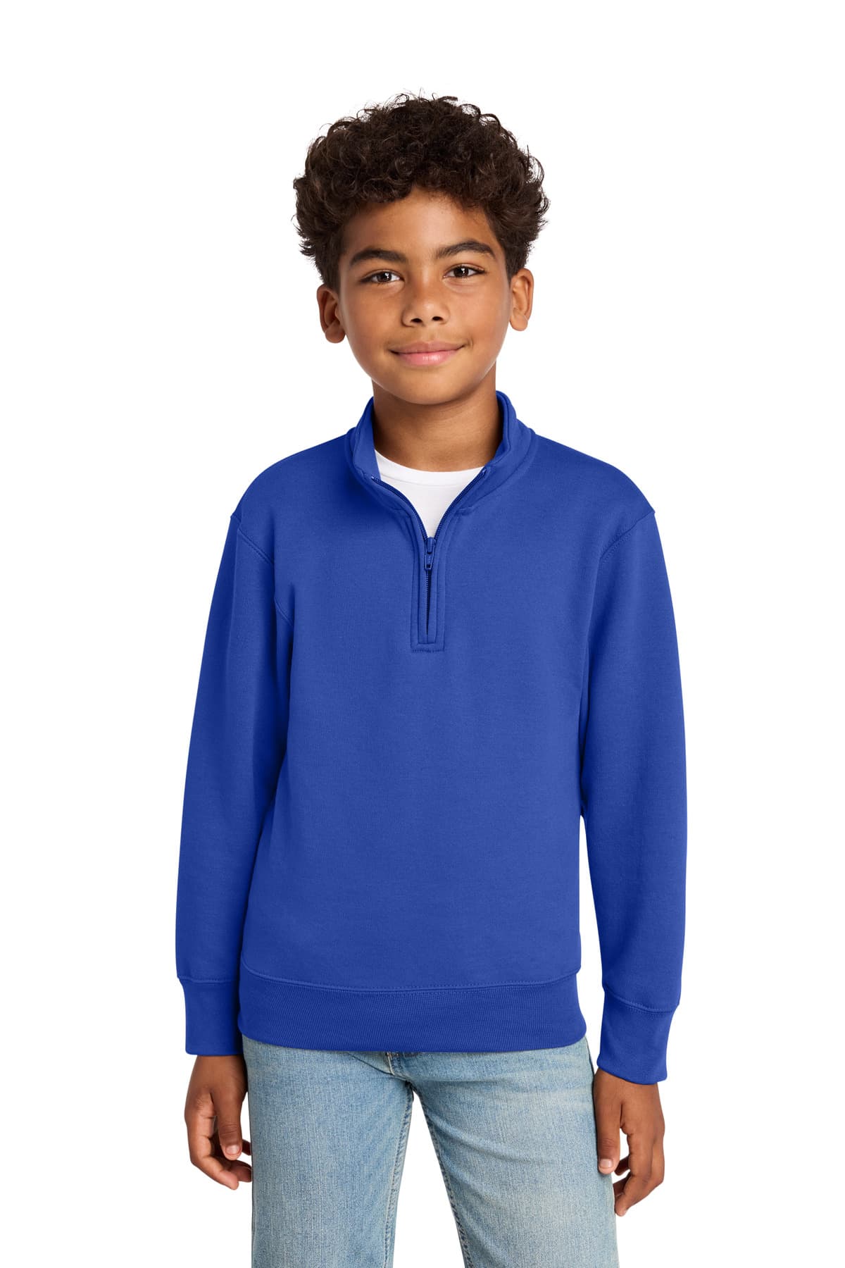 Port & Company Port & Co Youth Core Fleece 1/4-Zip Pullover Sweatshirt PC78YQ