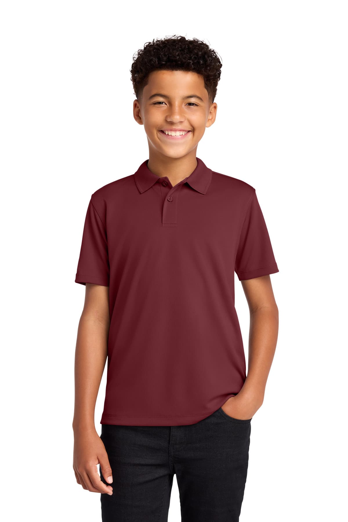 Port Authority Port Authority Youth Dry Zone UV Micro-Mesh Polo Y110 in Burgundy