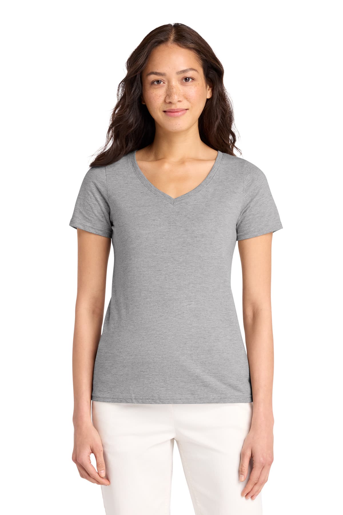 Volunteer Knitwear Volunteer Knitwear Women's Daily V-Neck Tee LVL45V in Athletic Heather