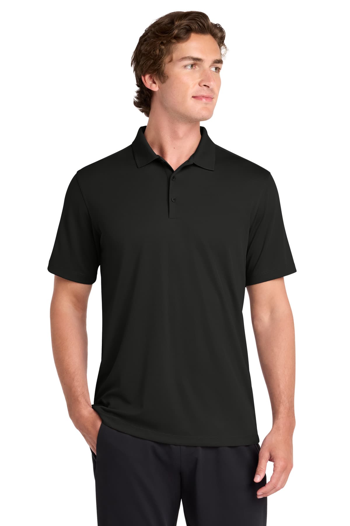 Sport-Tek Sport-Tek UV Micropique Polo ST740 in Black