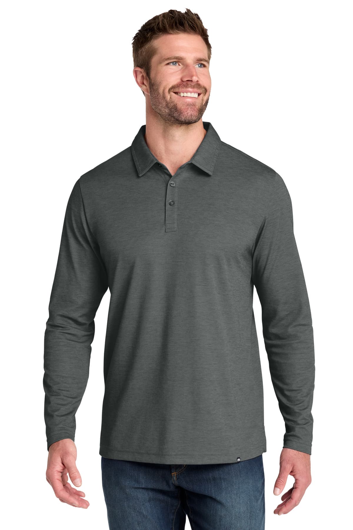 TravisMathew TravisMathew Oceanside Heather Long Sleeve Polo TM1MZ343