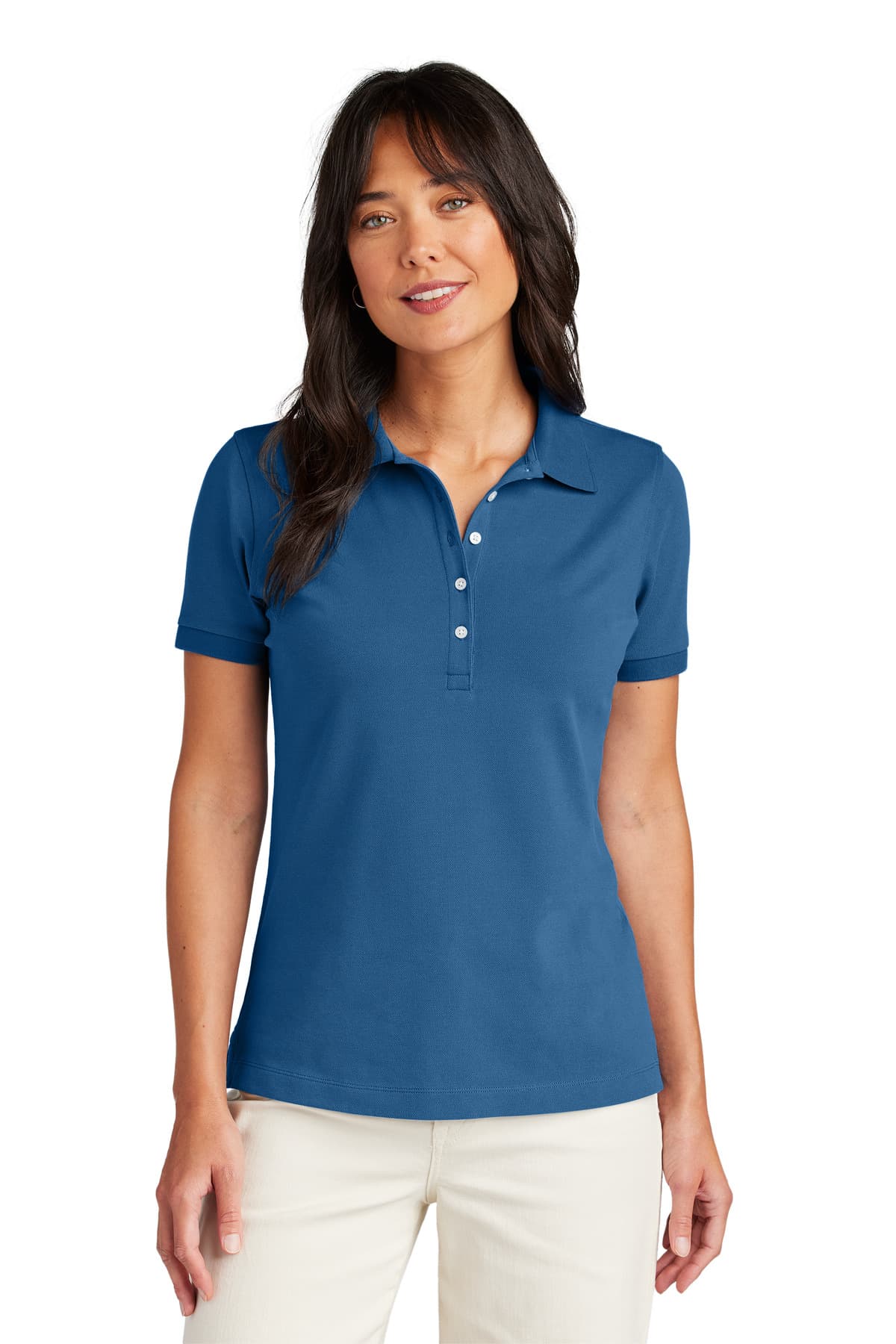 Brooks Brothers Brooks Brothers Women's Pima Cotton Pique Polo BB18201 in Charter Blue