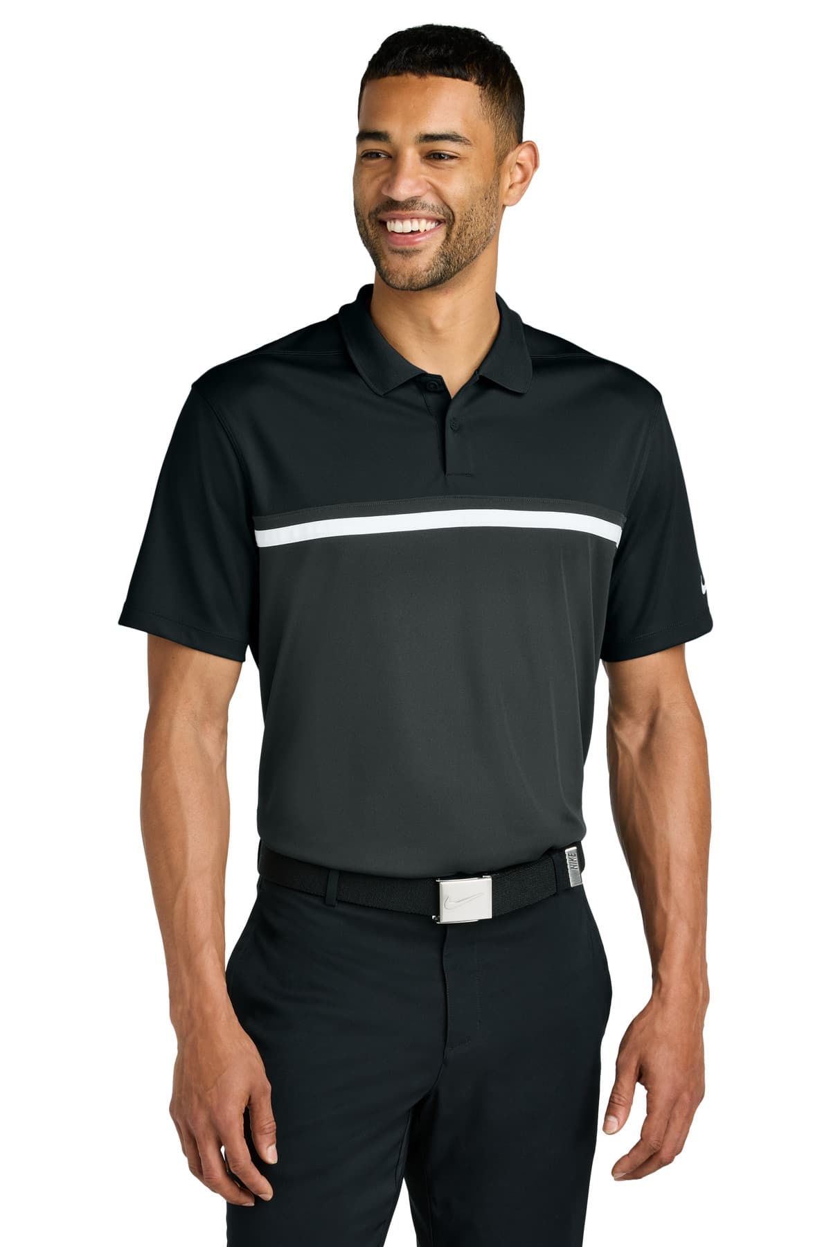 Nike Nike Dri-FIT Victory Colorblock Polo NKFQ3968 in Black/ Anthracite/ White