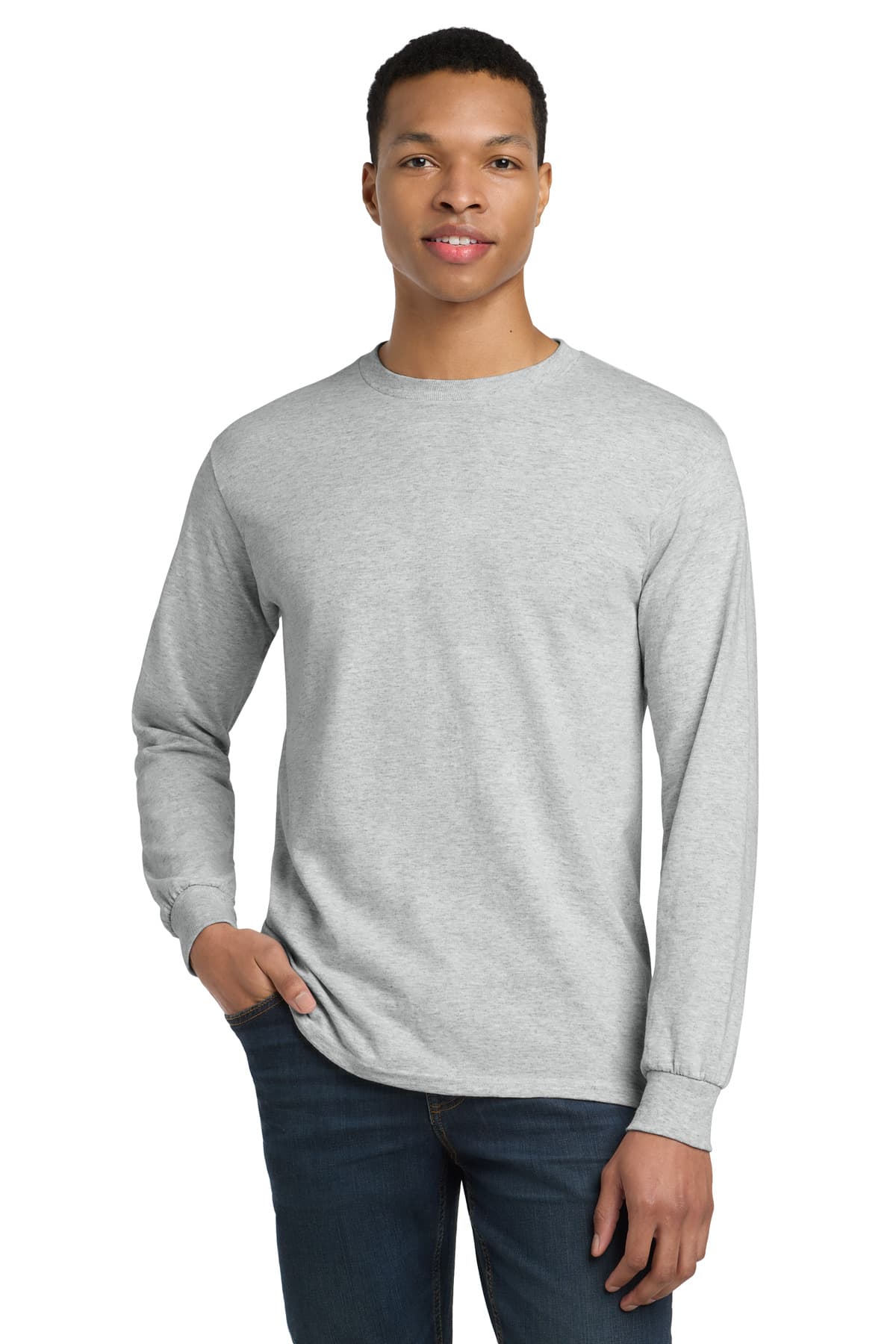 Gildan Gildan - DryBlend 50 Cotton/50 Poly Long Sleeve T-Shirt. 8400 in Ash Grey