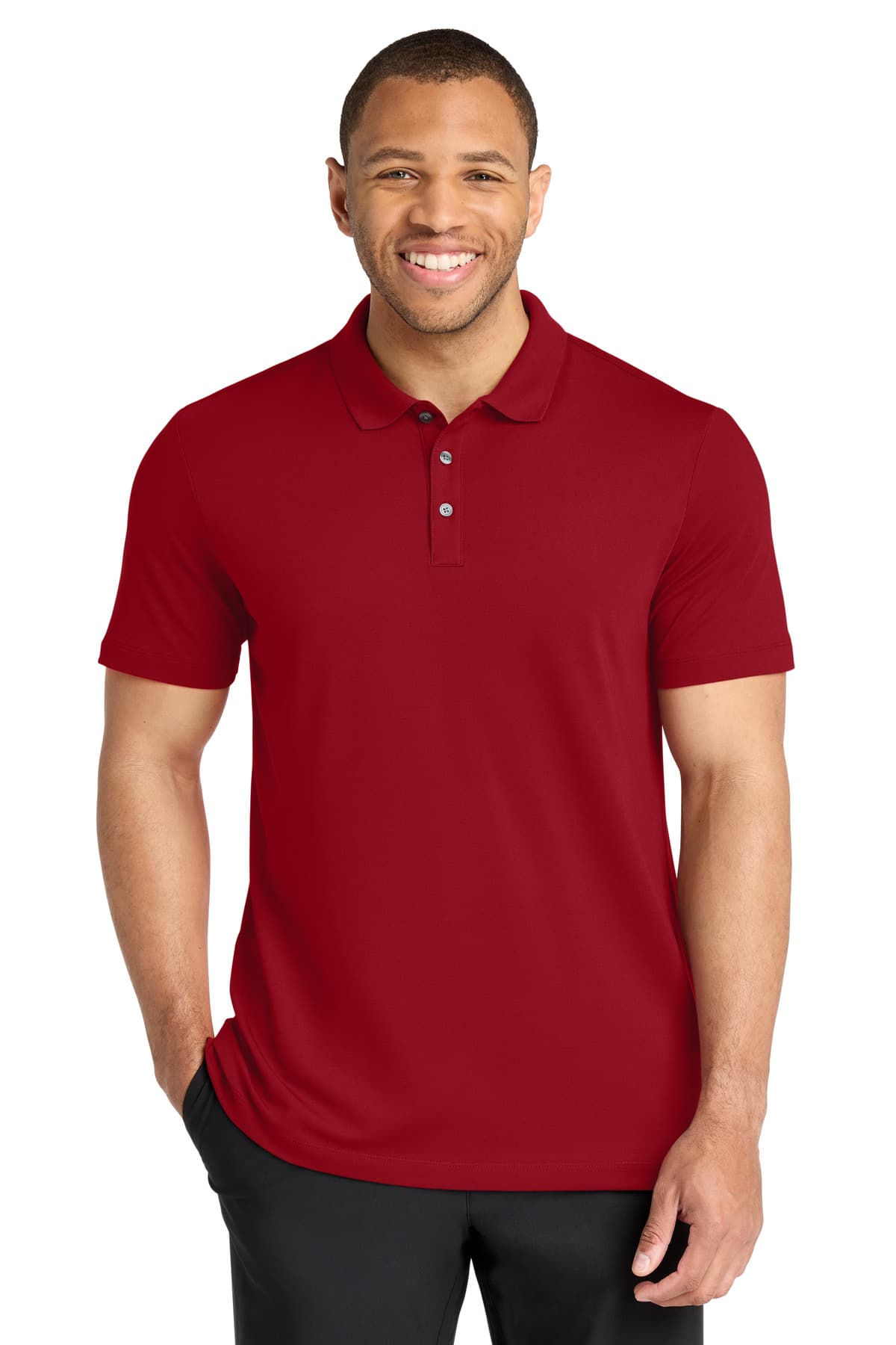 Mercer+Mettle Mercer+Mettle Stretch Pique Polo MM1004 in Apple Red