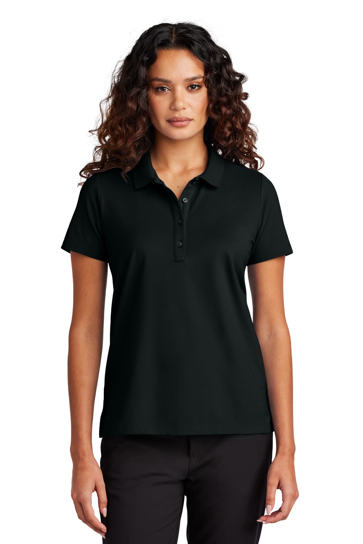 Mercer+Mettle Mercer+Mettle Women's Stretch Pique Polo MM1005 in Deep Black