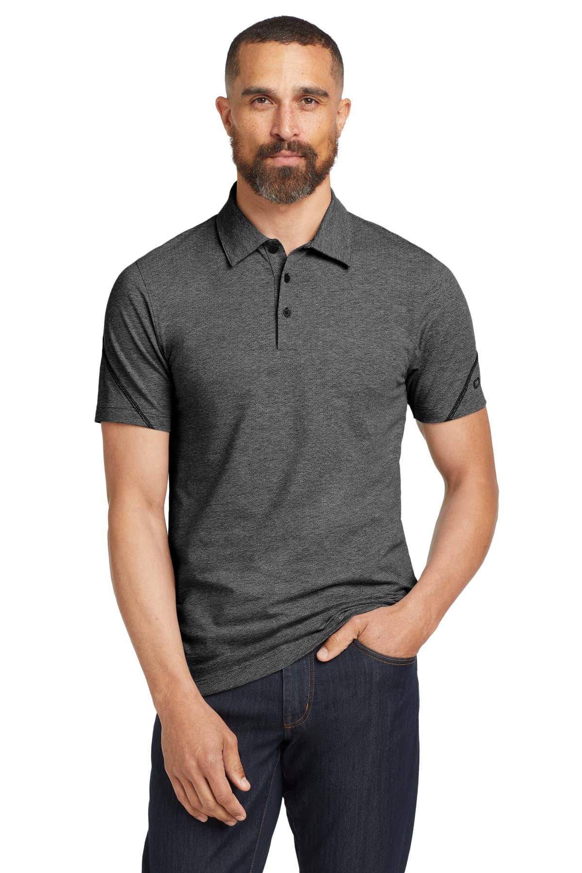 OGIO OGIO  Tread Polo. OG135 in Blacktop Heather
