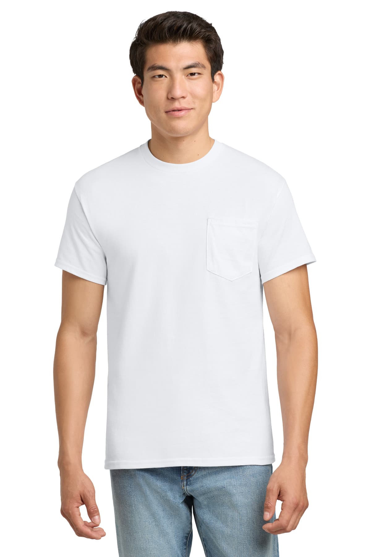 Gildan Gildan - Ultra Cotton 100% US Cotton T-Shirt with Pocket.  2300 in White