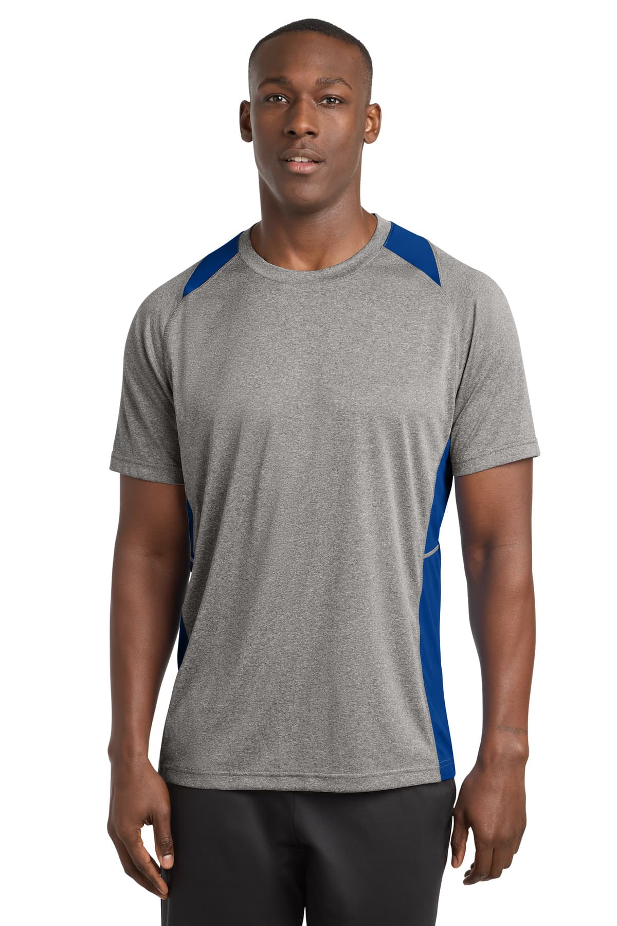 Sport-Tek Sport-Tek Heather Colorblock Contender Tee. ST361