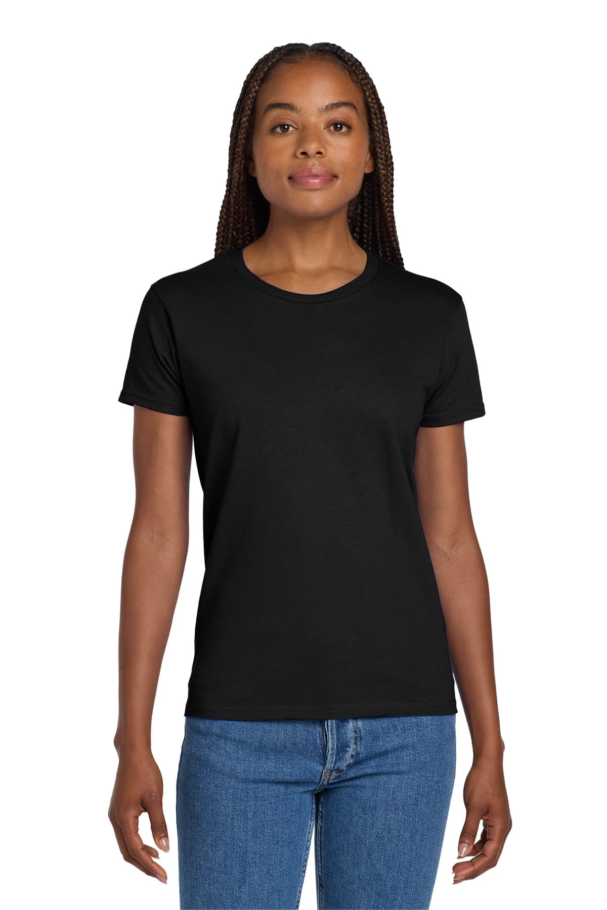 Gildan Gildan Women's Ultra Cotton 100% US Cotton T-Shirt. 2000L in Black