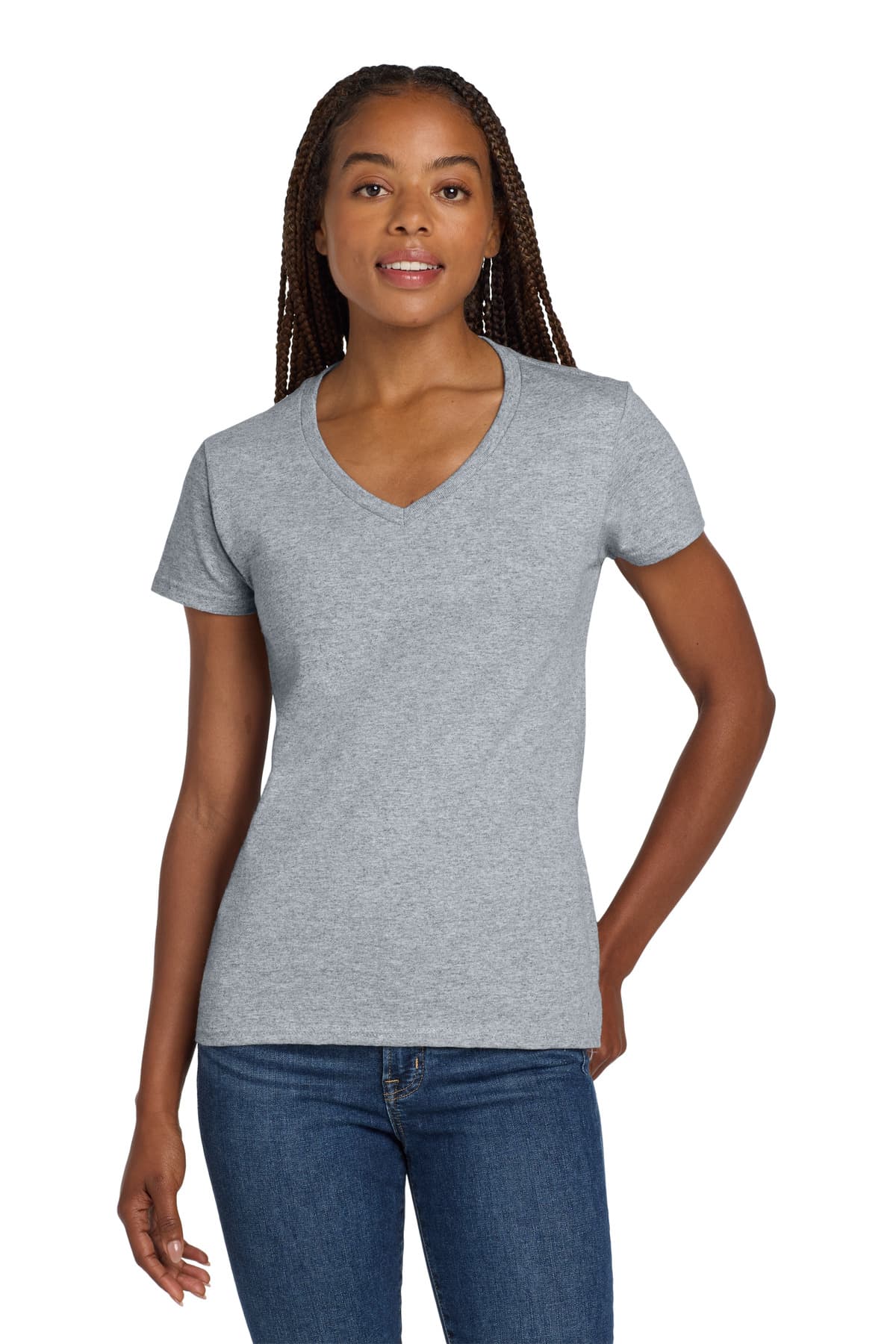 Gildan Gildan Women's Heavy Cotton 100% Cotton V-Neck T-Shirt. 5V00L