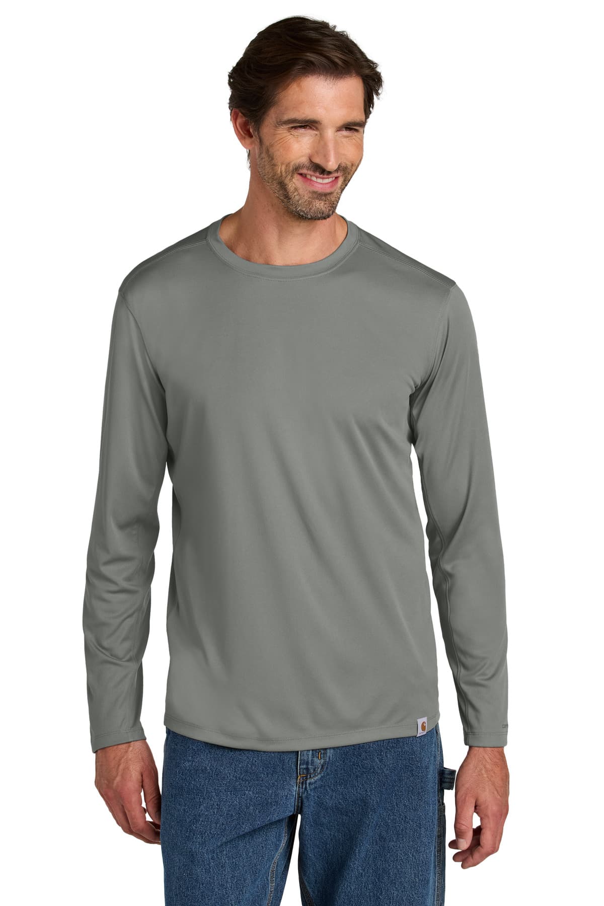 Carhartt Carhartt Force Sun Defender Long Sleeve T-Shirt CT106972 in Asphalt Grey