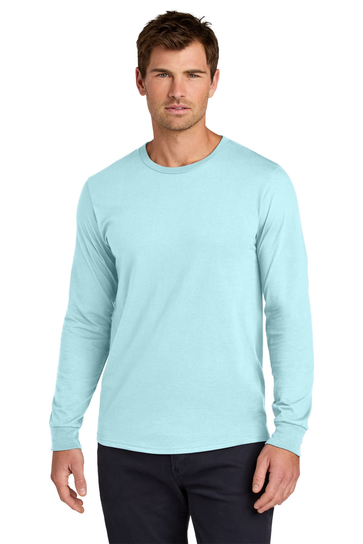 Jerzees Jerzees Classics Unisex Cotton Long Sleeve T-Shirt 363L in Breezy Blue