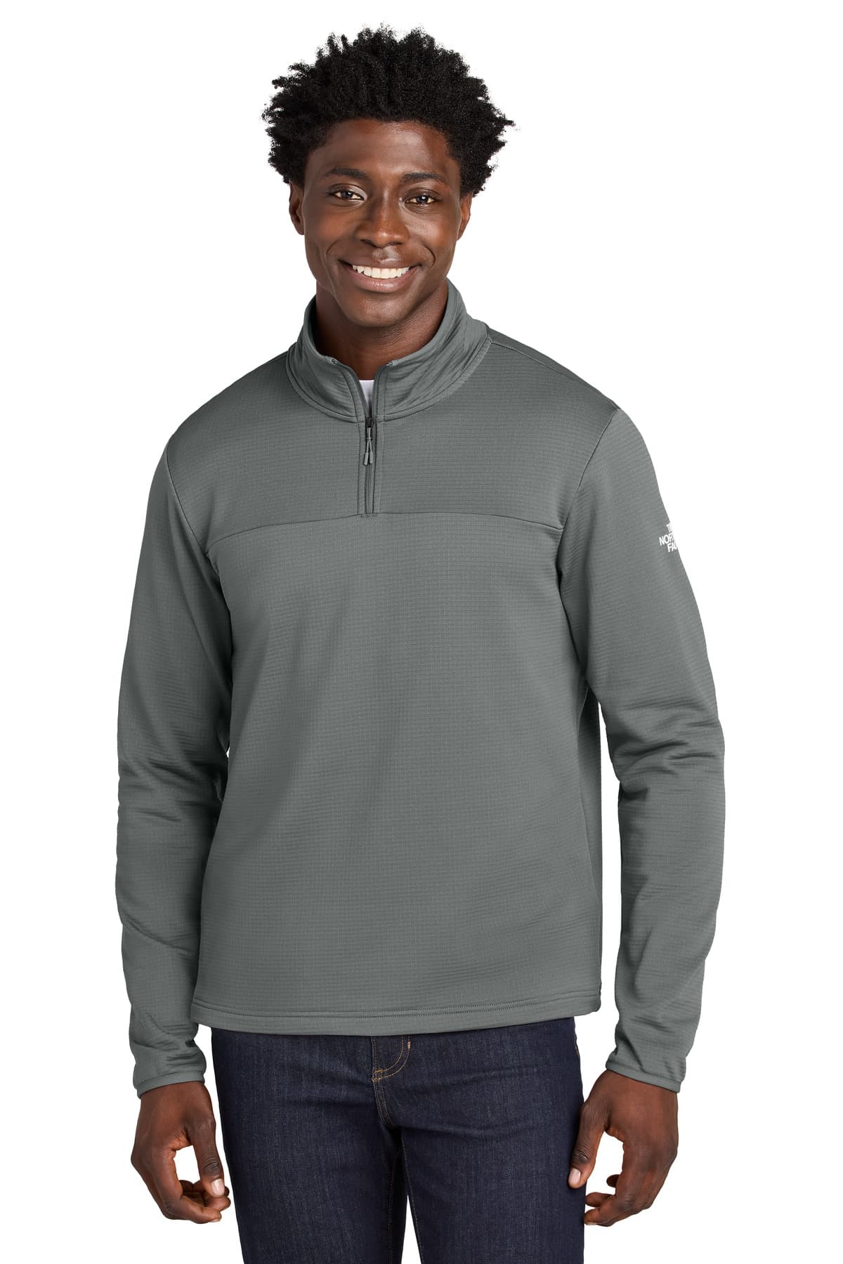 The North Face The North Face Aim 1/4-Zip Fleece NF0A8ENJ in Smoked Pearl Grey