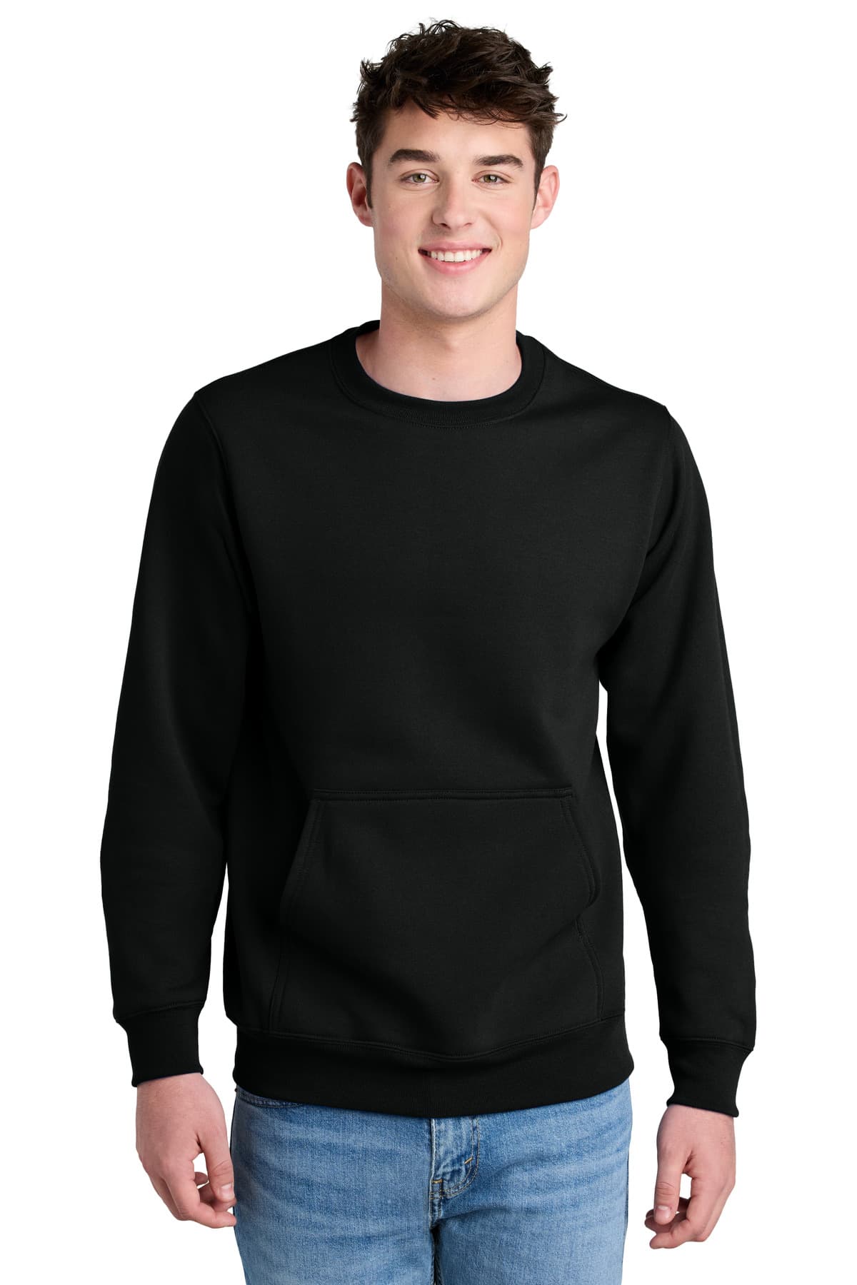 Port & Company Port & Co Core Fleece Crewneck Pocket Sweatshirt PC78PKT