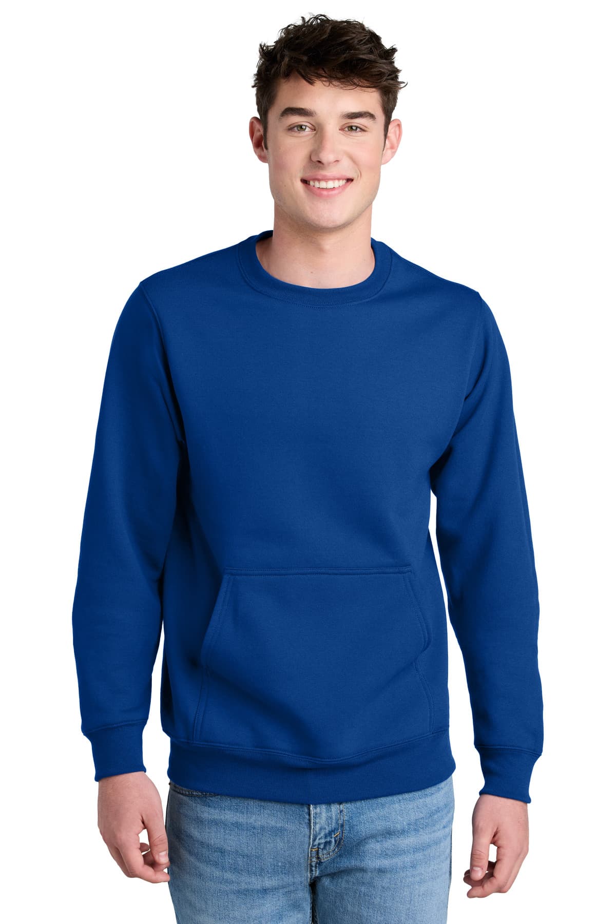 Port & Company Port & Co Core Fleece Crewneck Pocket Sweatshirt PC78PKT