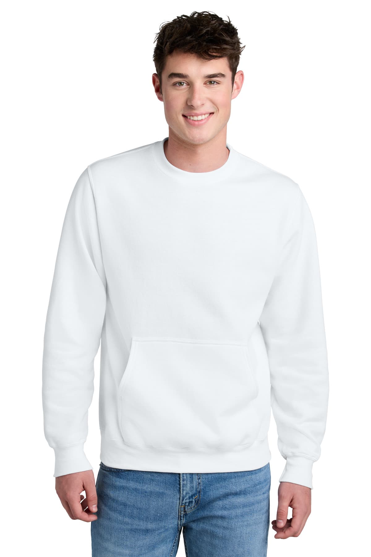Port & Company Port & Co Core Fleece Crewneck Pocket Sweatshirt PC78PKT