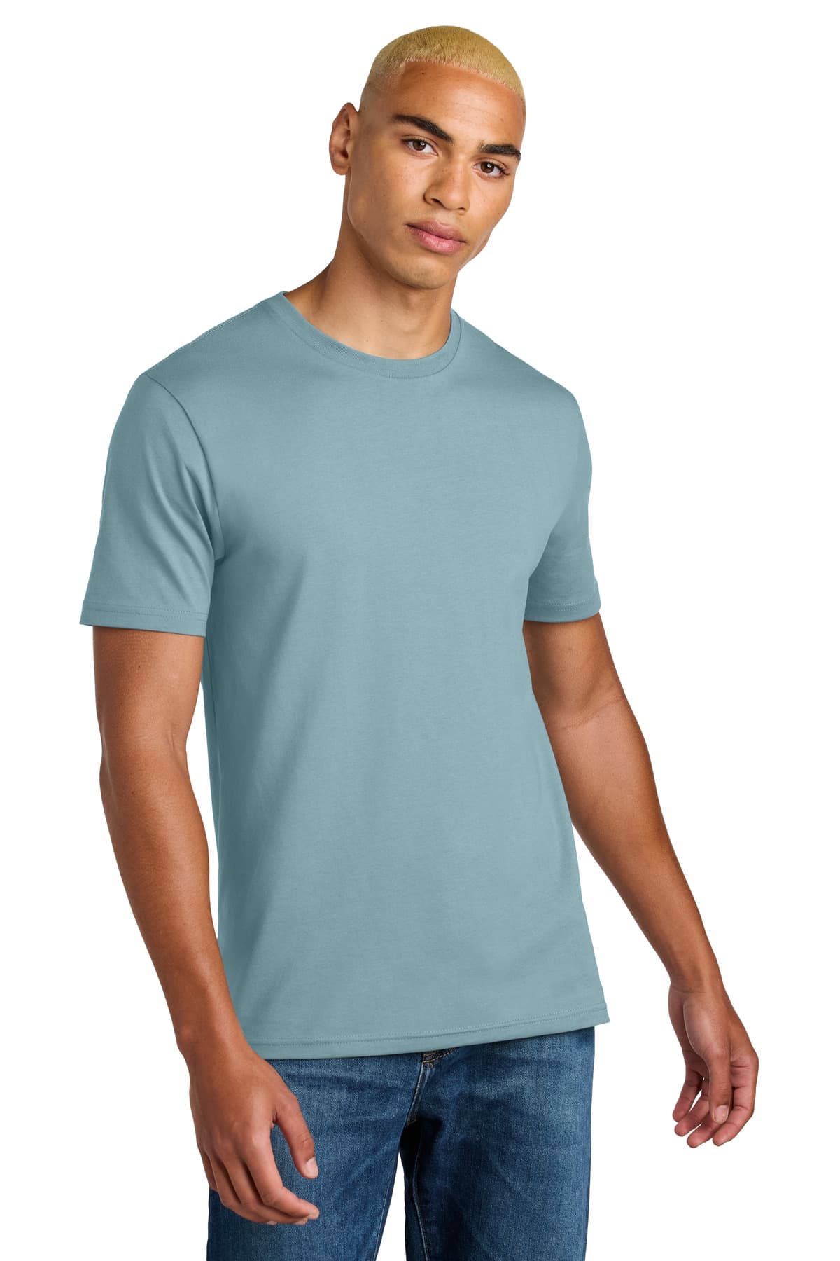 District District Perfect Weight Icon Tee DT106 in Blue Fog
