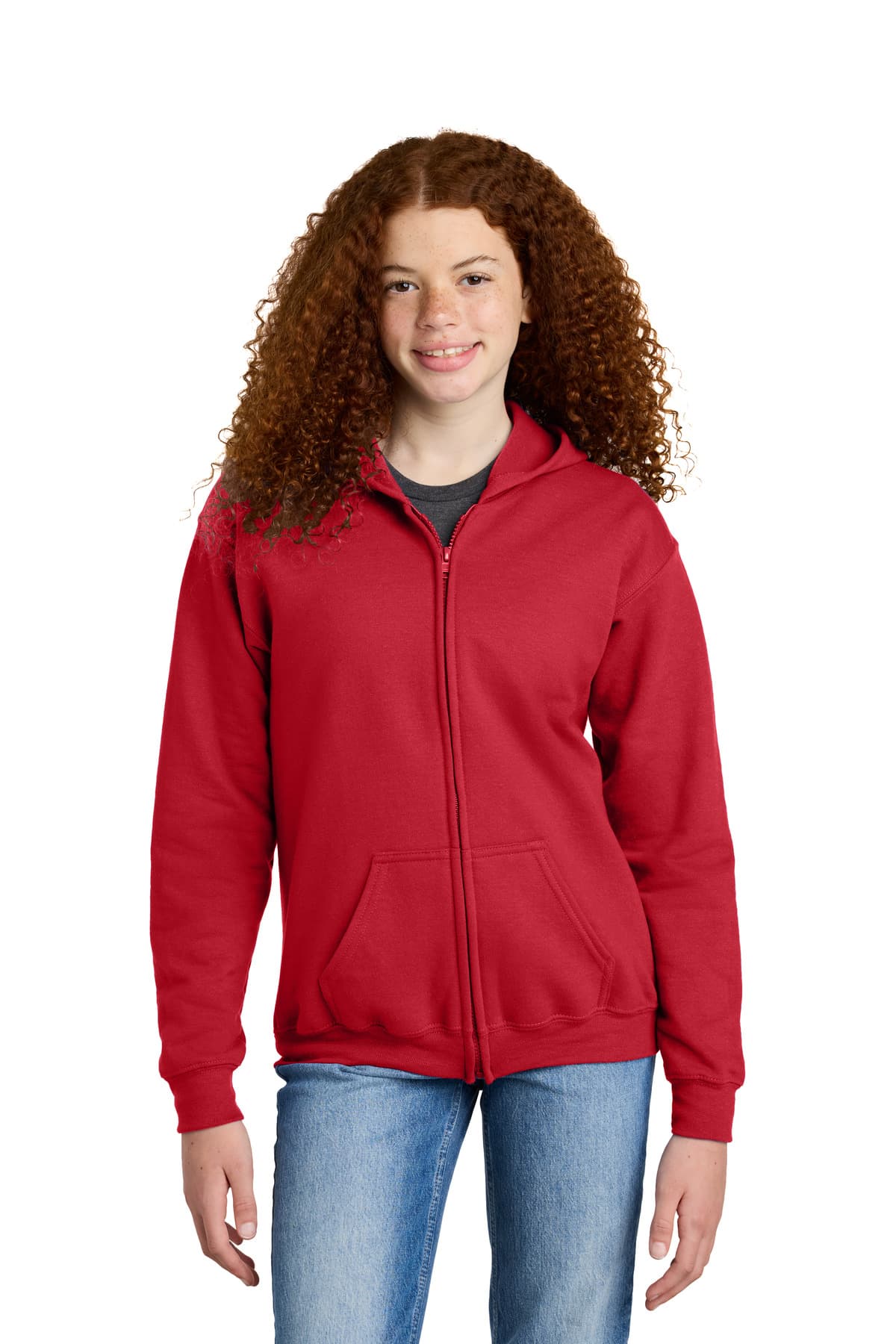 Gildan Gildan Youth Heavy Blend Full-Zip Hooded Sweatshirt. 18600B