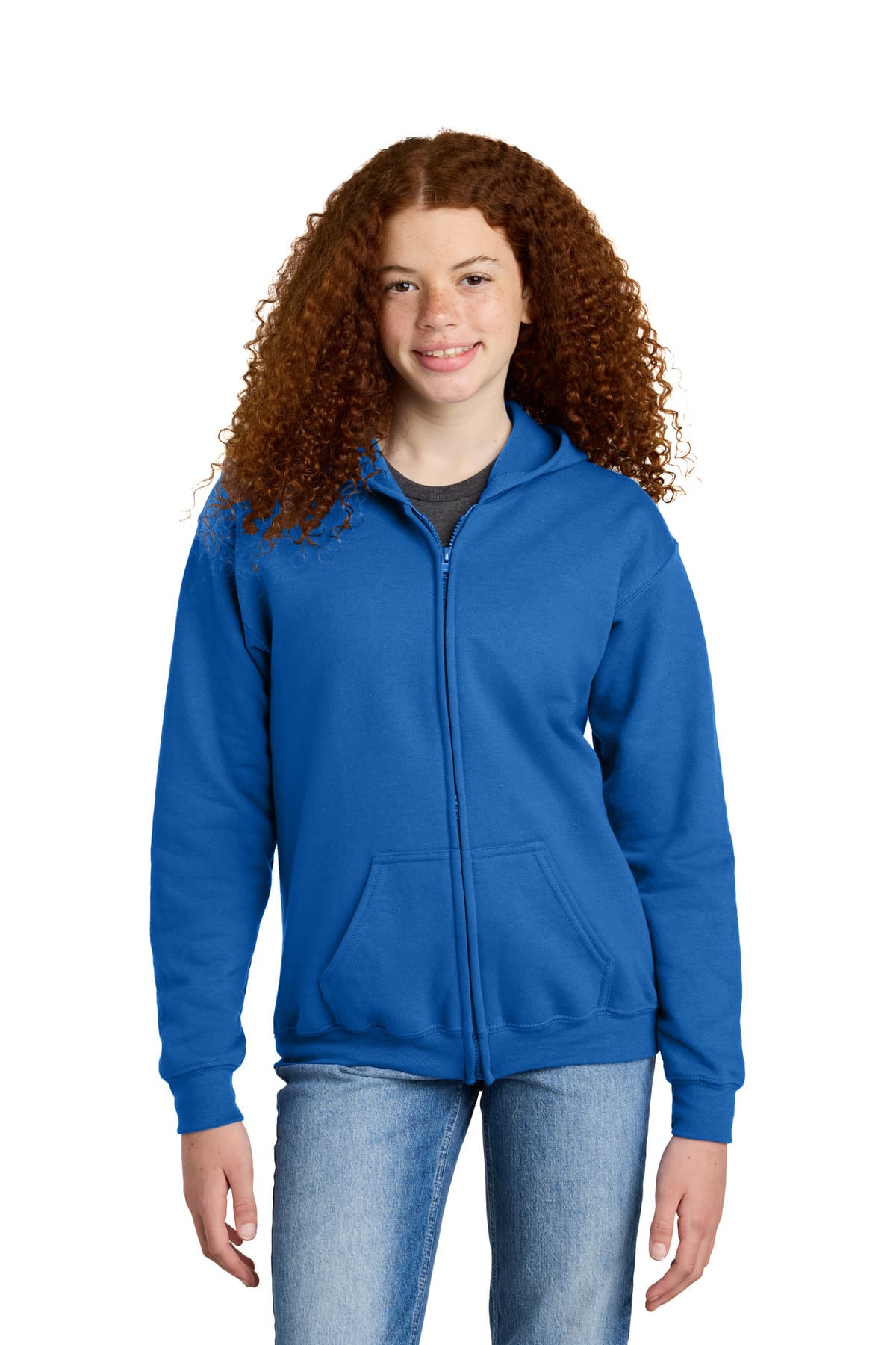 Gildan Gildan Youth Heavy Blend Full-Zip Hooded Sweatshirt. 18600B
