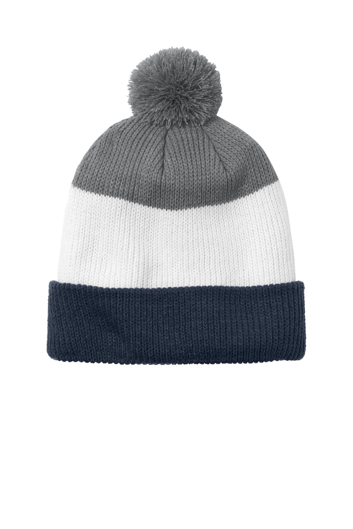 Port Authority Port Authority Cozy Striped Pom Beanie C979
