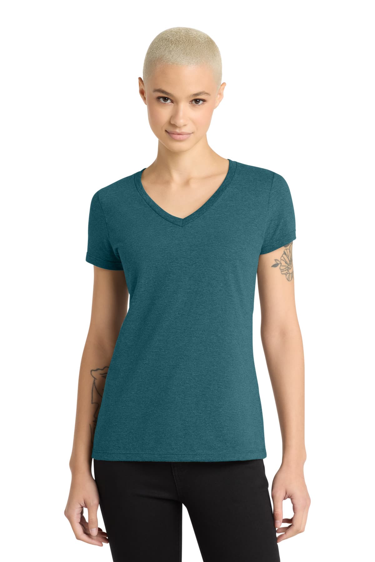 District District - Women's Perfect Weight V-Neck Tee. DM1170L