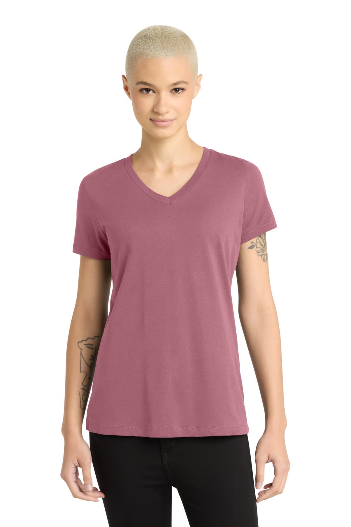 District District - Women's Perfect Weight V-Neck Tee. DM1170L