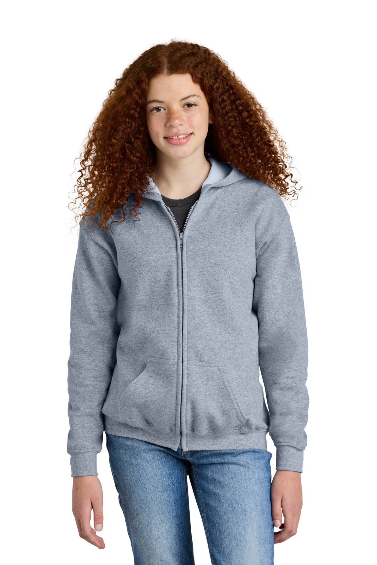 Gildan Gildan Youth Heavy Blend Full-Zip Hooded Sweatshirt. 18600B
