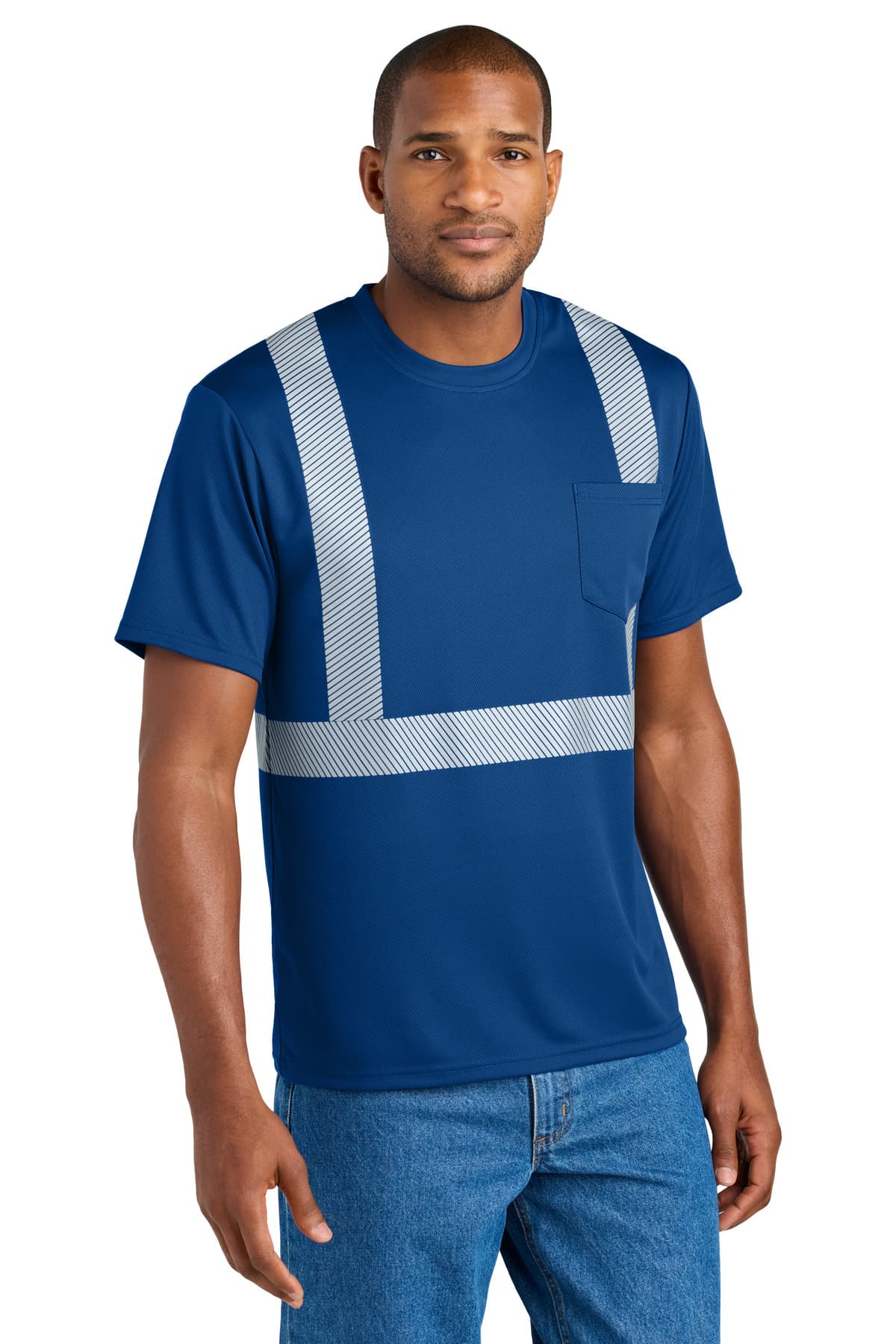 CornerStone CornerStone Enhanced Visibility Segmented Tape Tee CS206