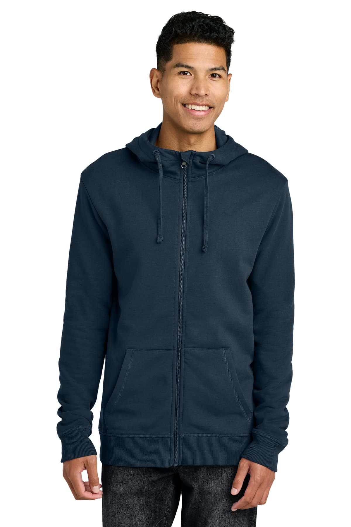 tentree LIMITED EDITION tentree Organic Cotton Fleece Full-Zip Hoodie TTCM4367 in Dress Blue