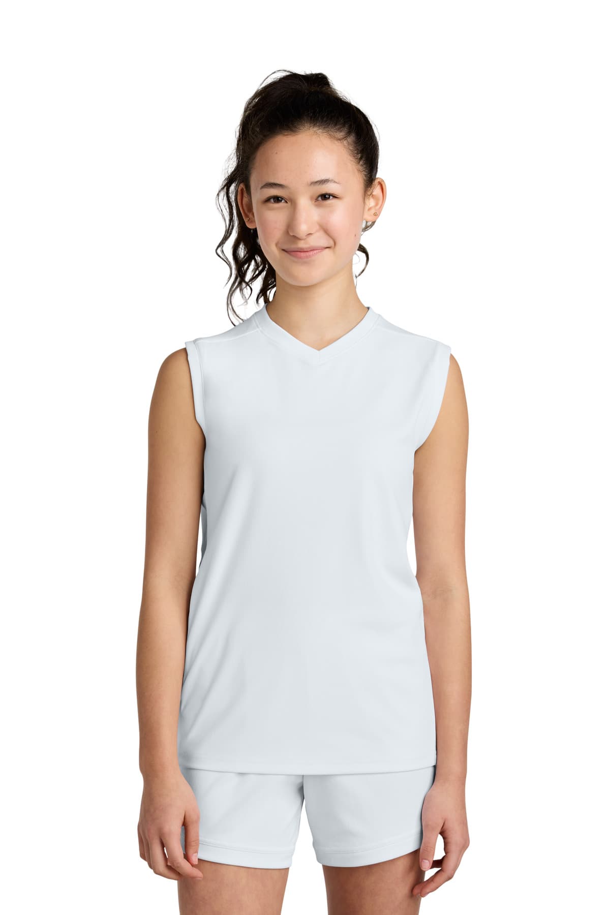 Sport-Tek Sport-Tek Youth Club Sleeveless V-Neck YST441