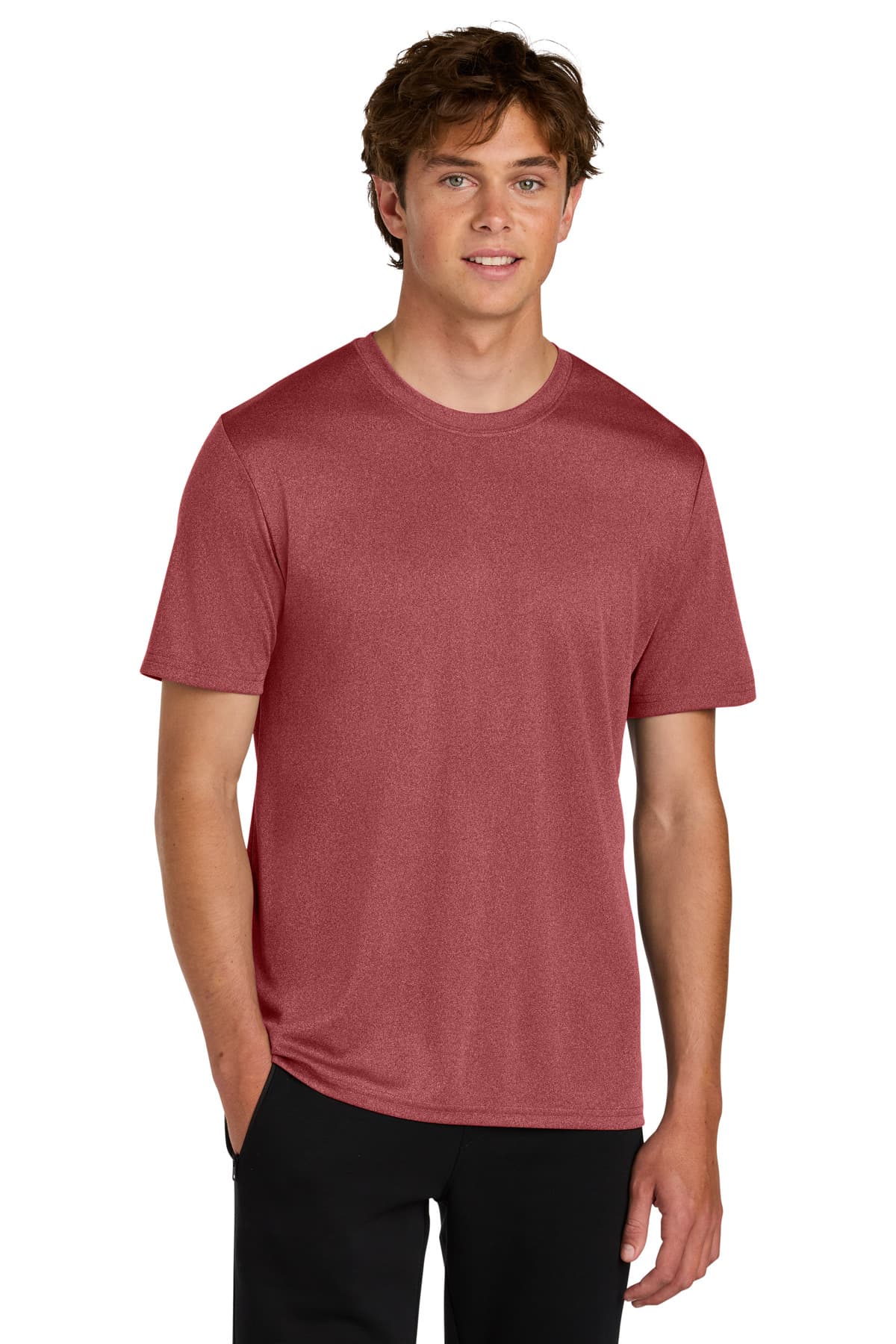 Port & Company Port & Co Heather Performance Tee PC390 in Deep Red Heather