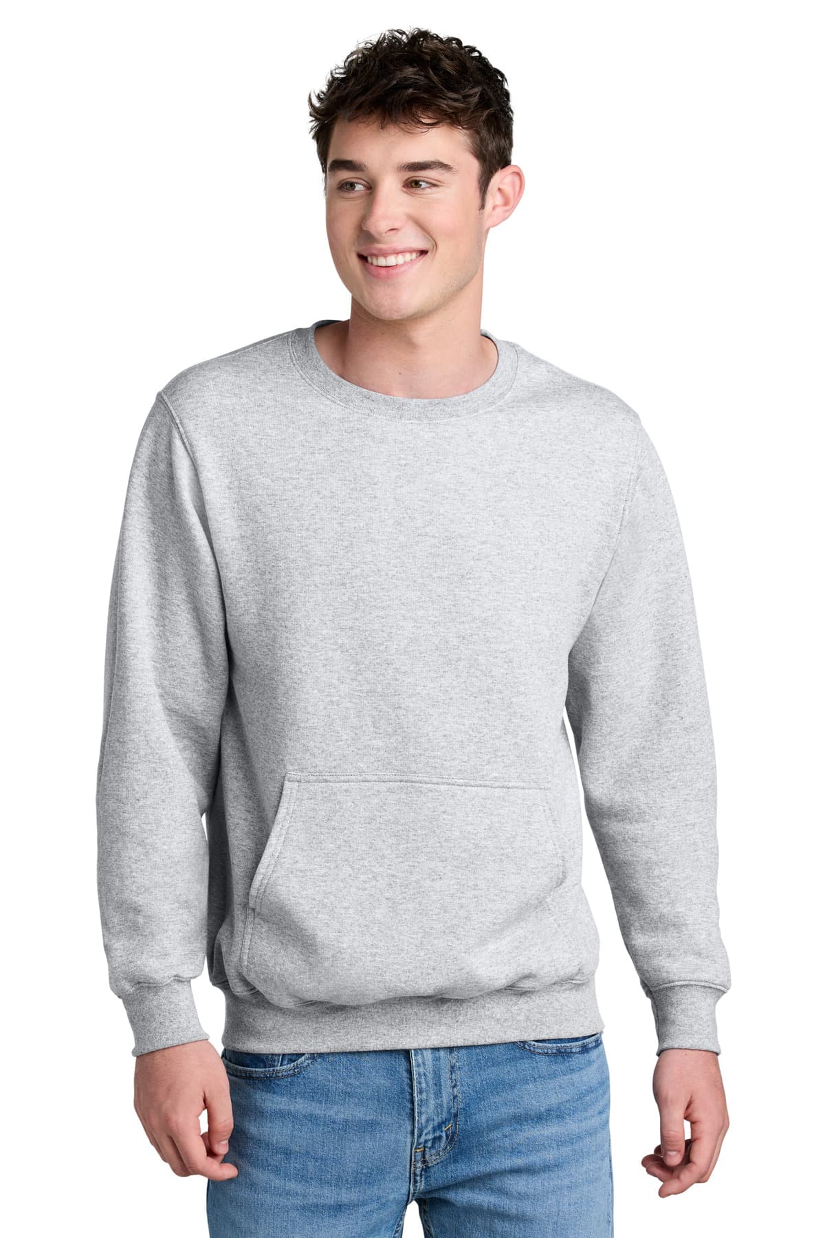 Port & Company Port & Co Core Fleece Crewneck Pocket Sweatshirt PC78PKT