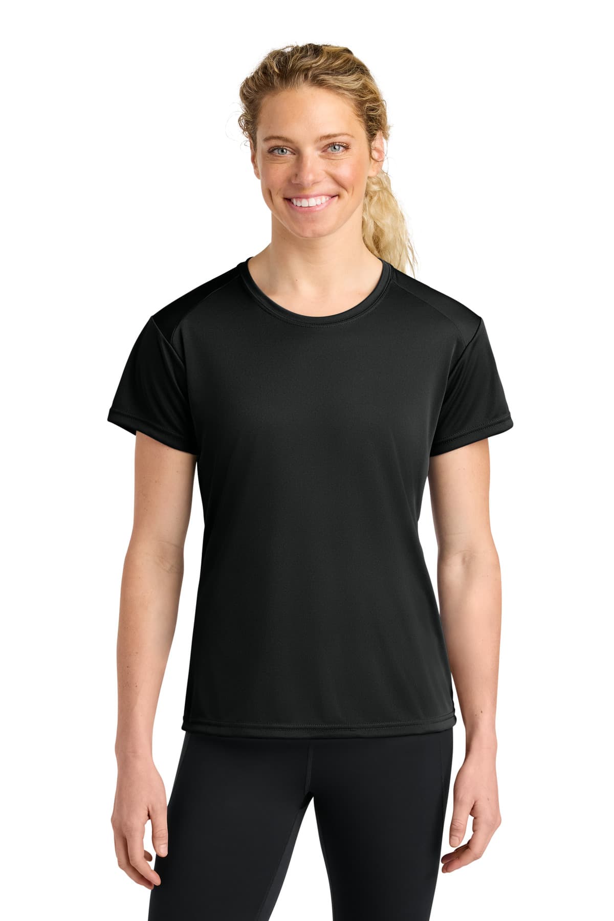 A4 A4 Women's Cooling Performance Short Sleeve Tee A4NW3201 in Black