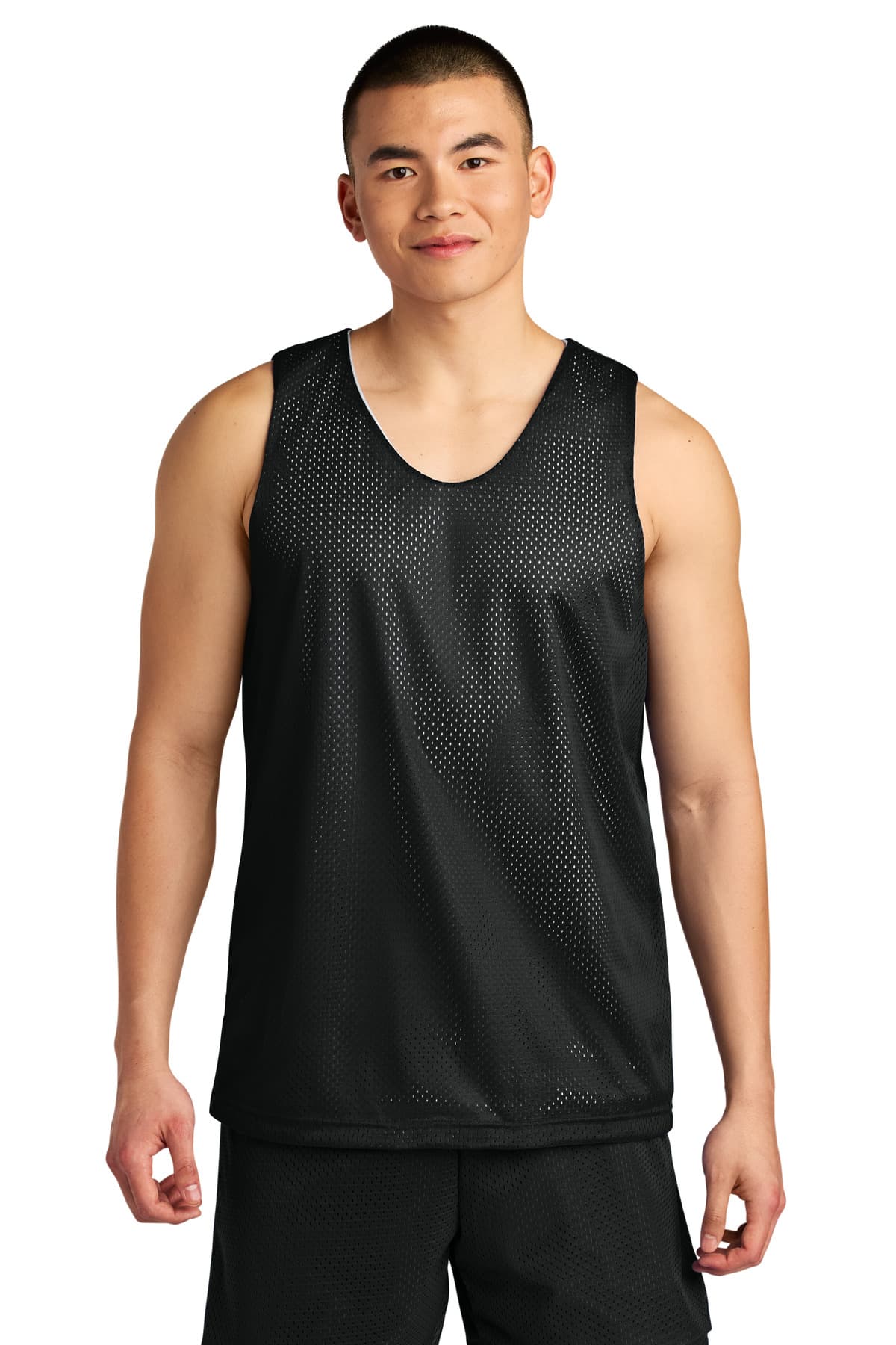 A4 A4 Sprint Reversible Mesh Tank A4NF1270 in Black/ White