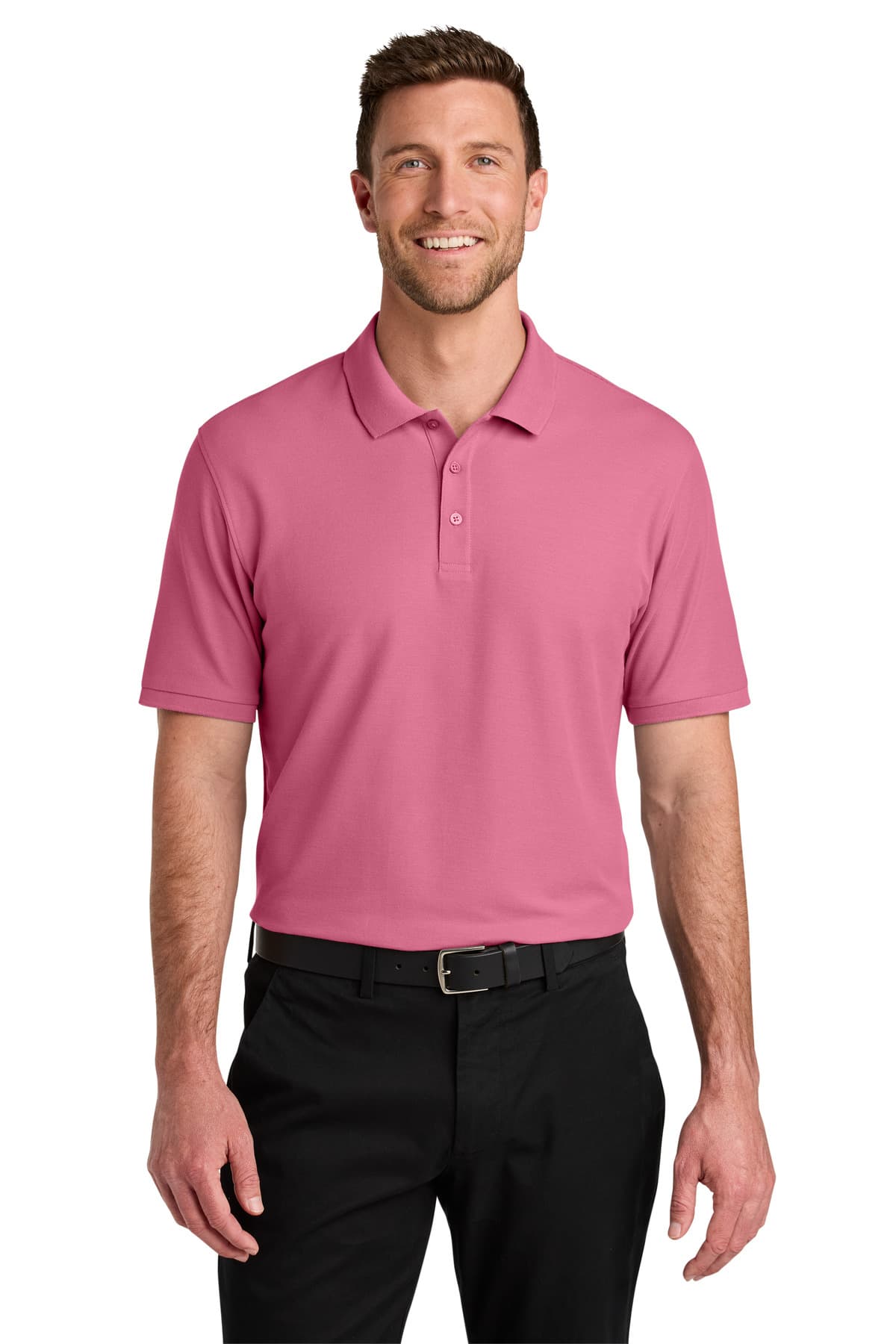 Port Authority Port Authority Wearever Signature Pique Polo K200 in Awareness Pink