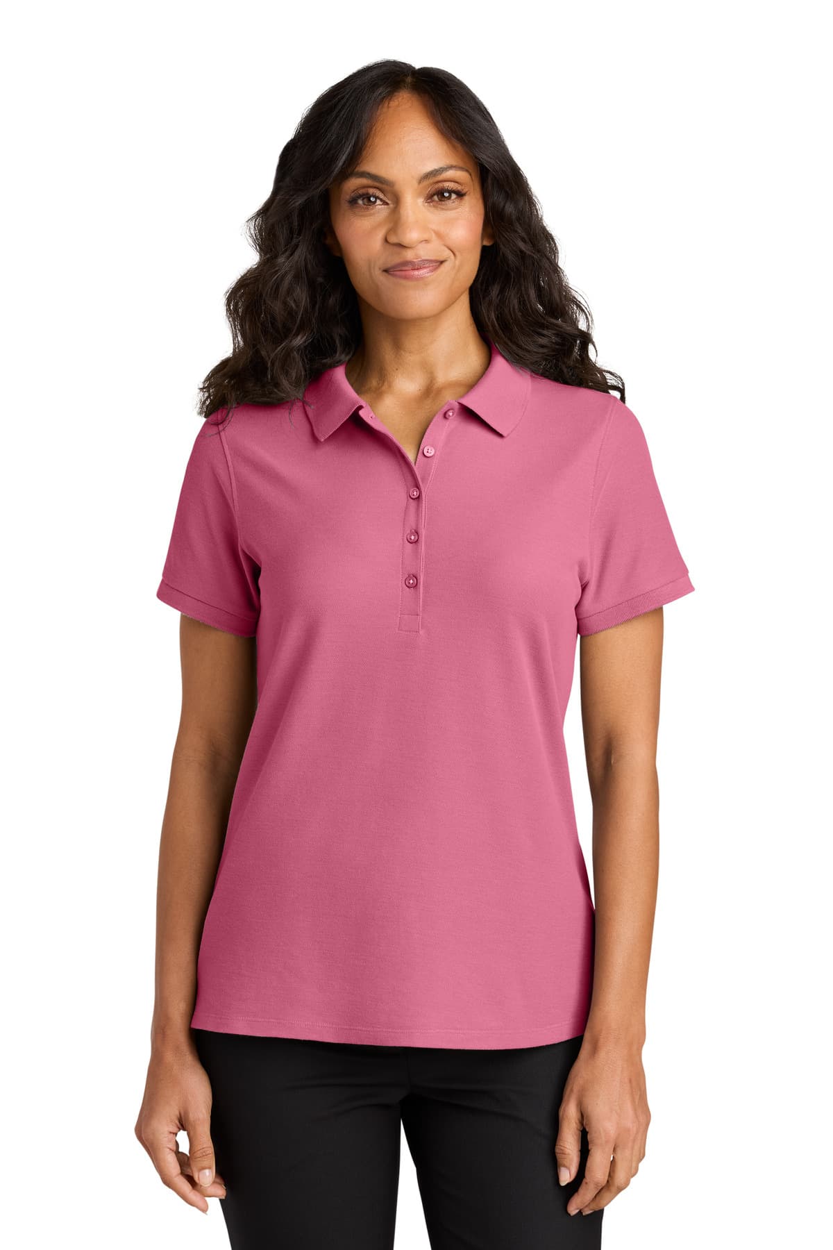 Port Authority Port Authority Women's Wearever Signature Pique Polo LK200 in Awareness Pink