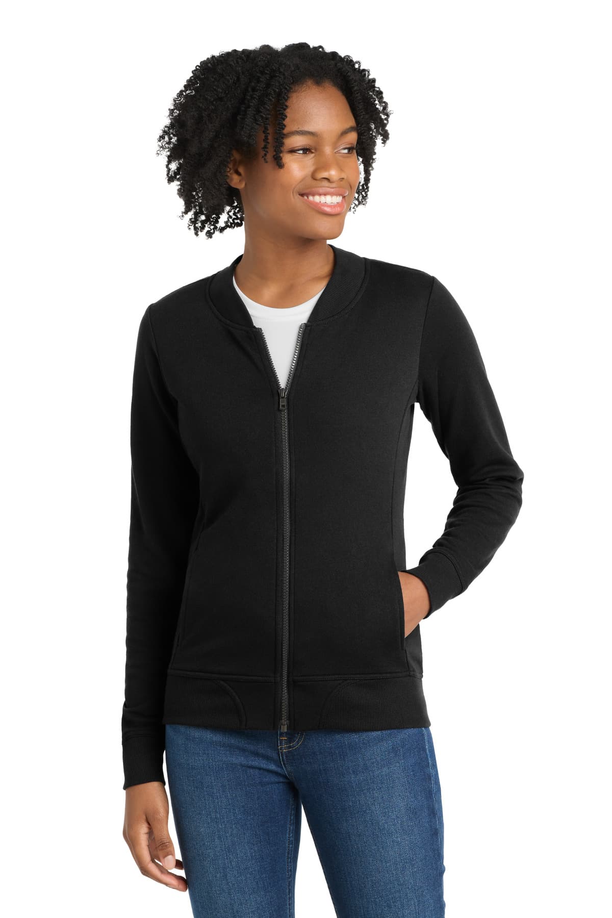 Sport-Tek Sport-Tek  Women's Lightweight French Terry Bomber LST274