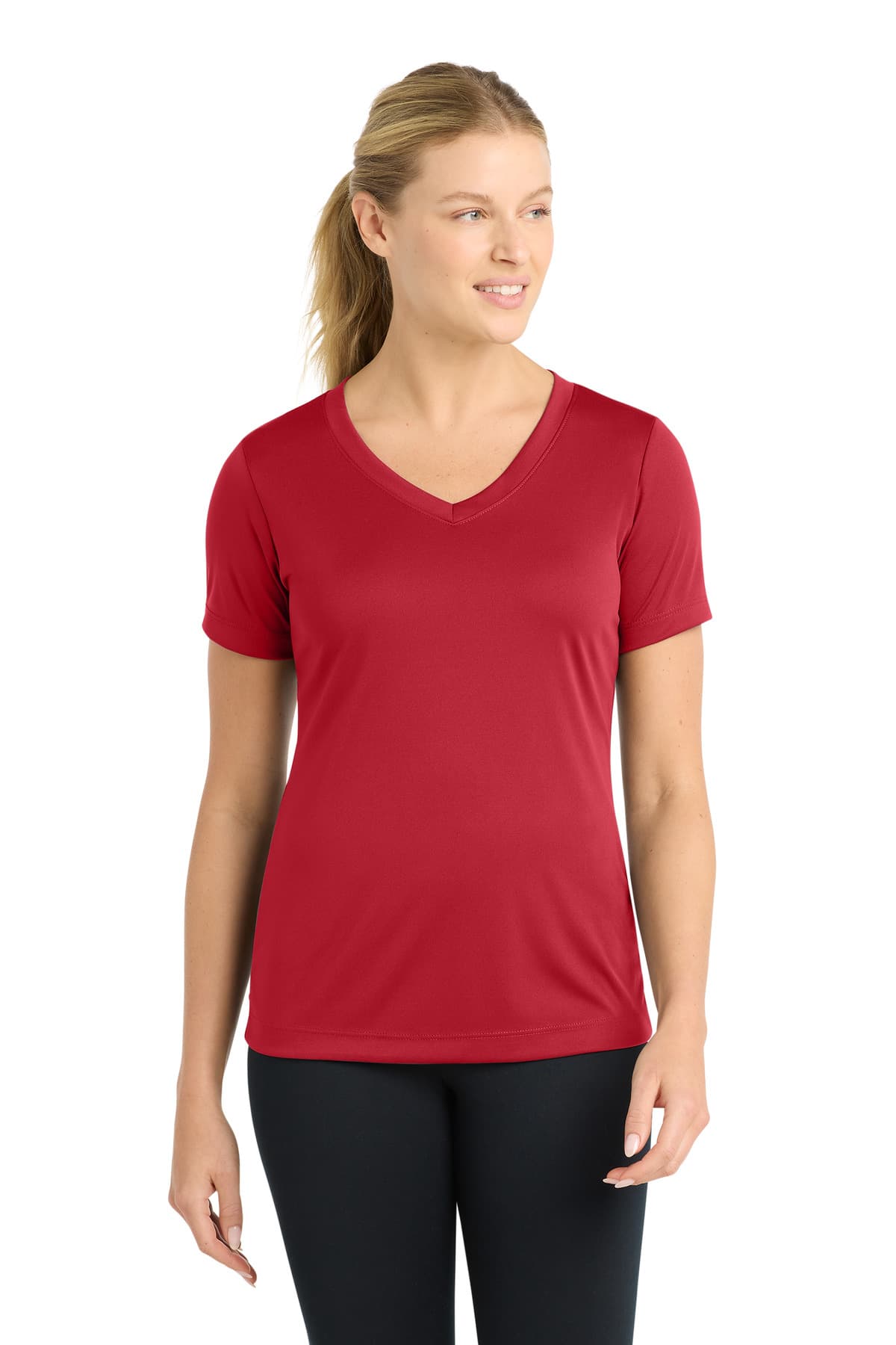 Sport-Tek Sport-Tek Women's PosiCharge Competitor V-Neck Tee. LST353