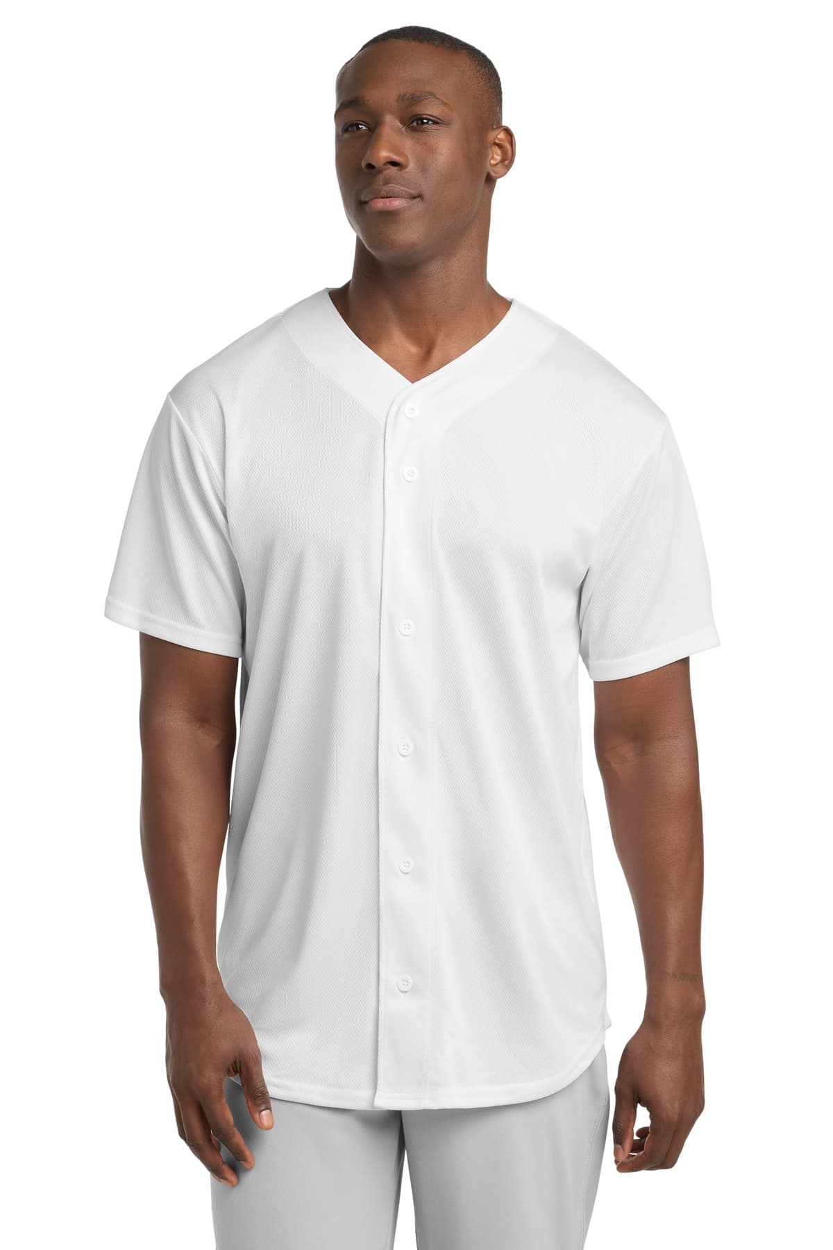 Sport-Tek Sport-Tek PosiCharge Tough Mesh Full-Button Jersey. ST220