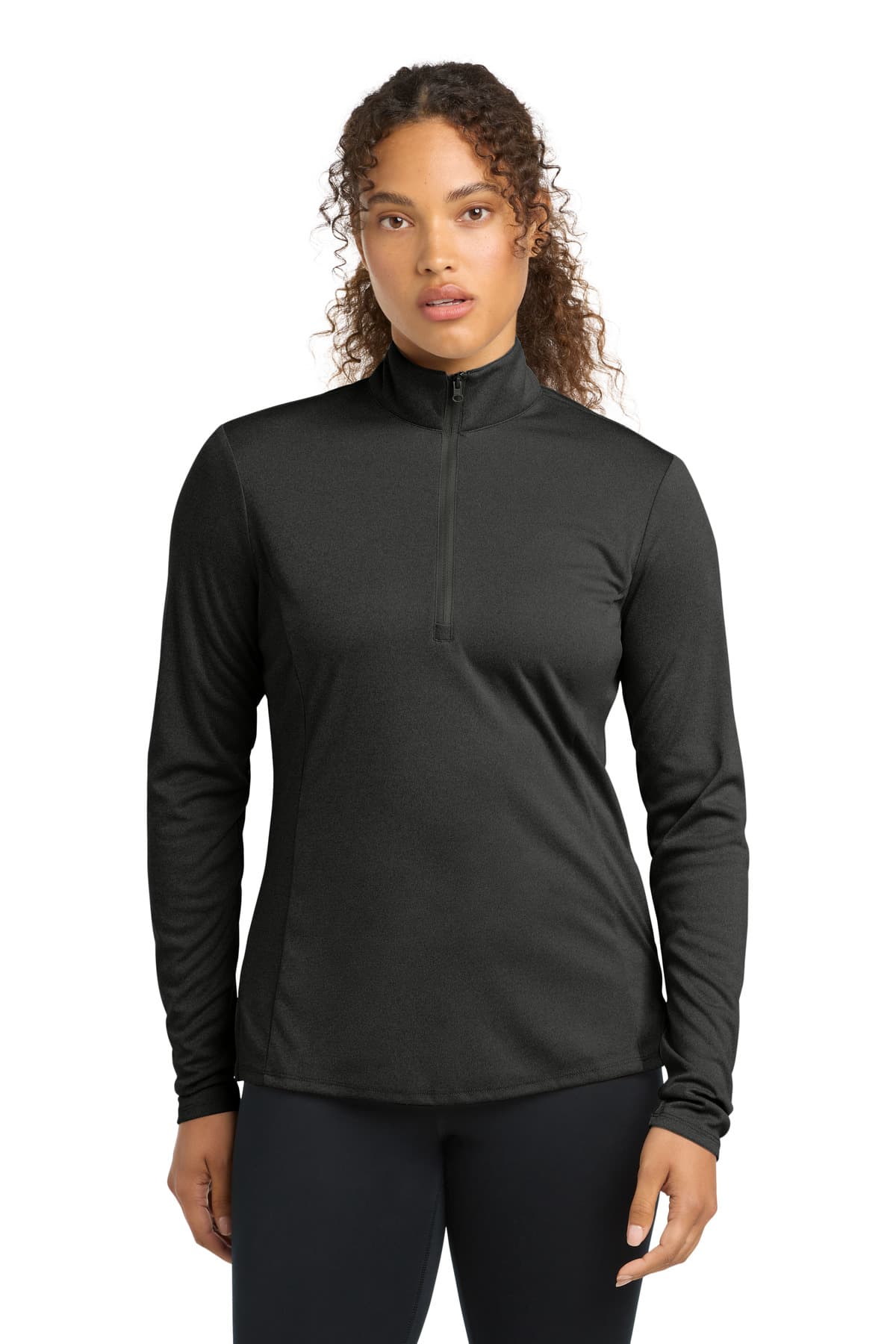 Sport-Tek Sport-Tek  Women's Endeavor 1/2-Zip Pullover. LST469 in Black Heather