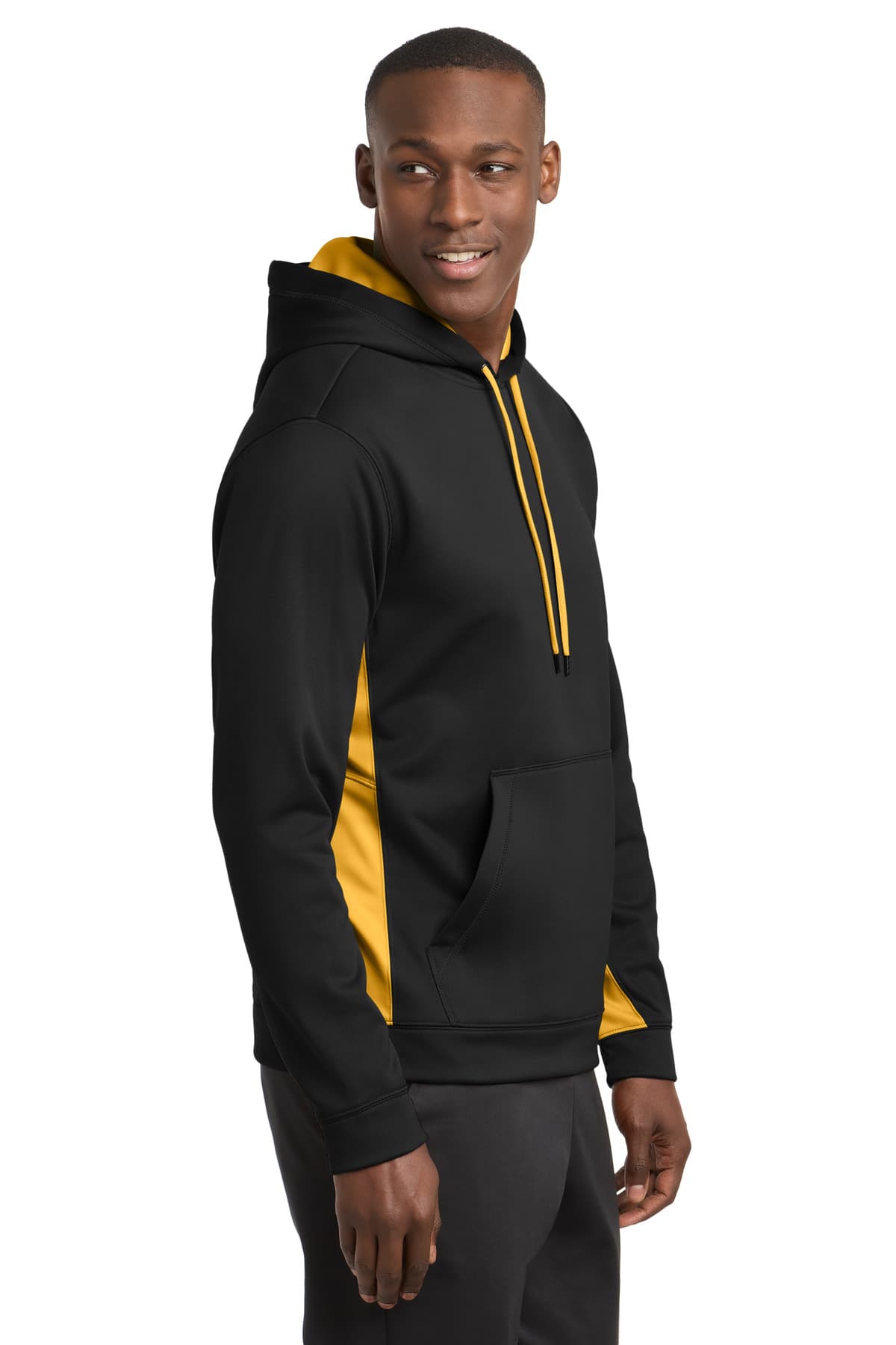 Sport-Tek Sport-Tek Sport-Wick Fleece Colorblock Hooded Pullover. ST235