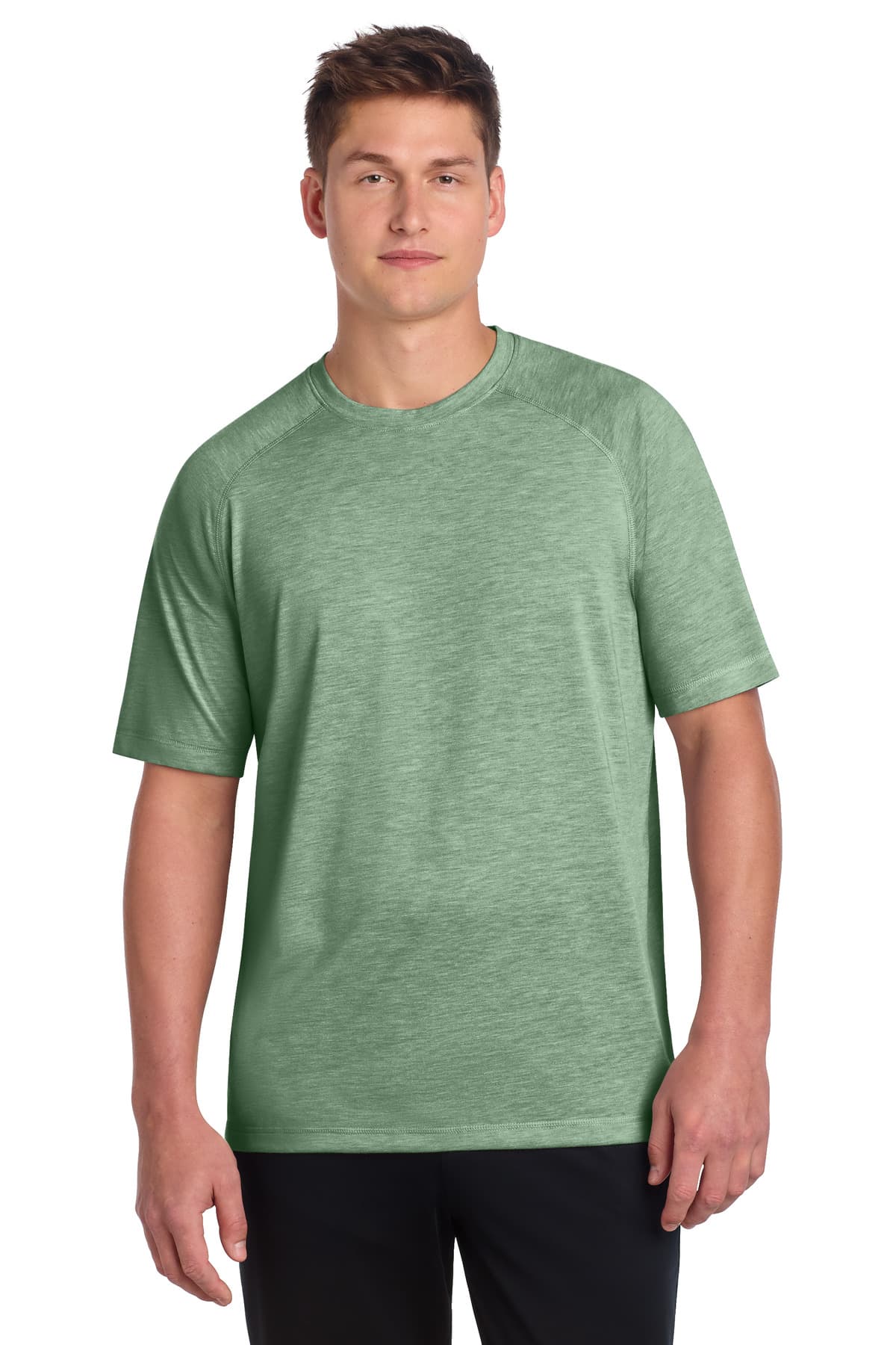 Sport-Tek Sport-Tek  PosiCharge  Tri-Blend Wicking Raglan Tee. ST400