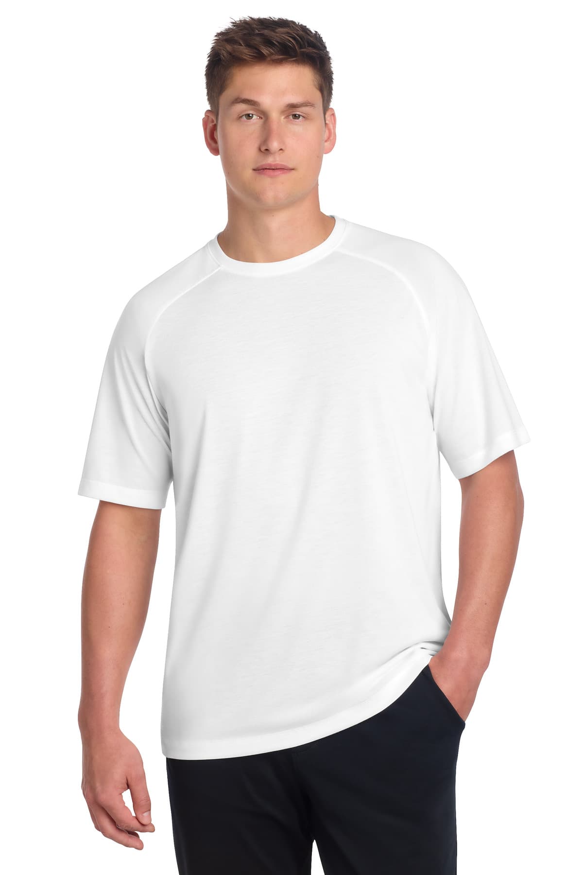 Sport-Tek Sport-Tek  PosiCharge  Tri-Blend Wicking Raglan Tee. ST400