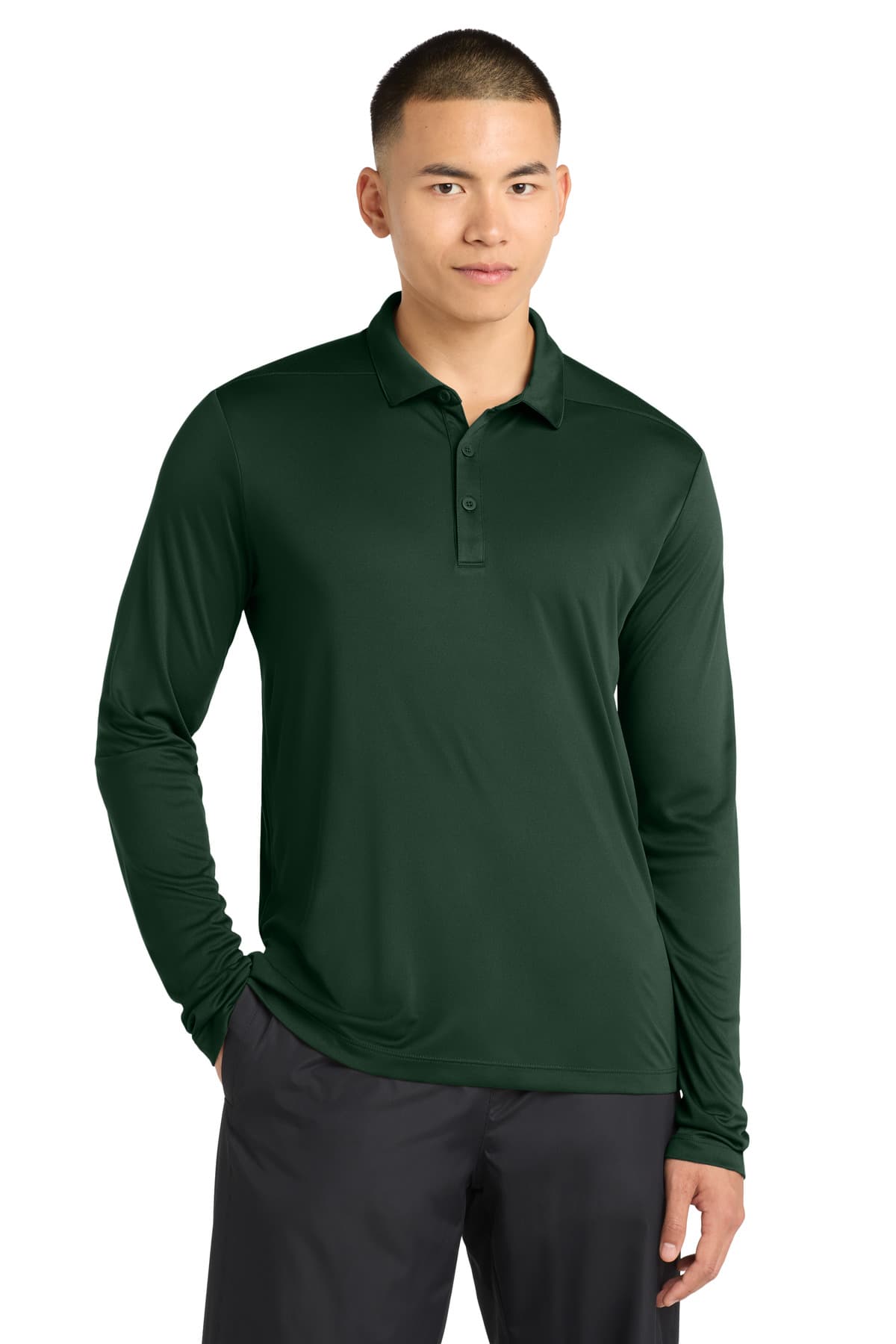 Sport-Tek Sport-Tek   Posi-UV  Pro Long Sleeve Polo. ST520LS