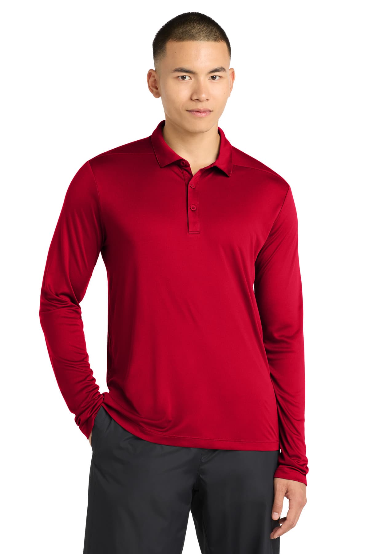 Sport-Tek Sport-Tek   Posi-UV  Pro Long Sleeve Polo. ST520LS