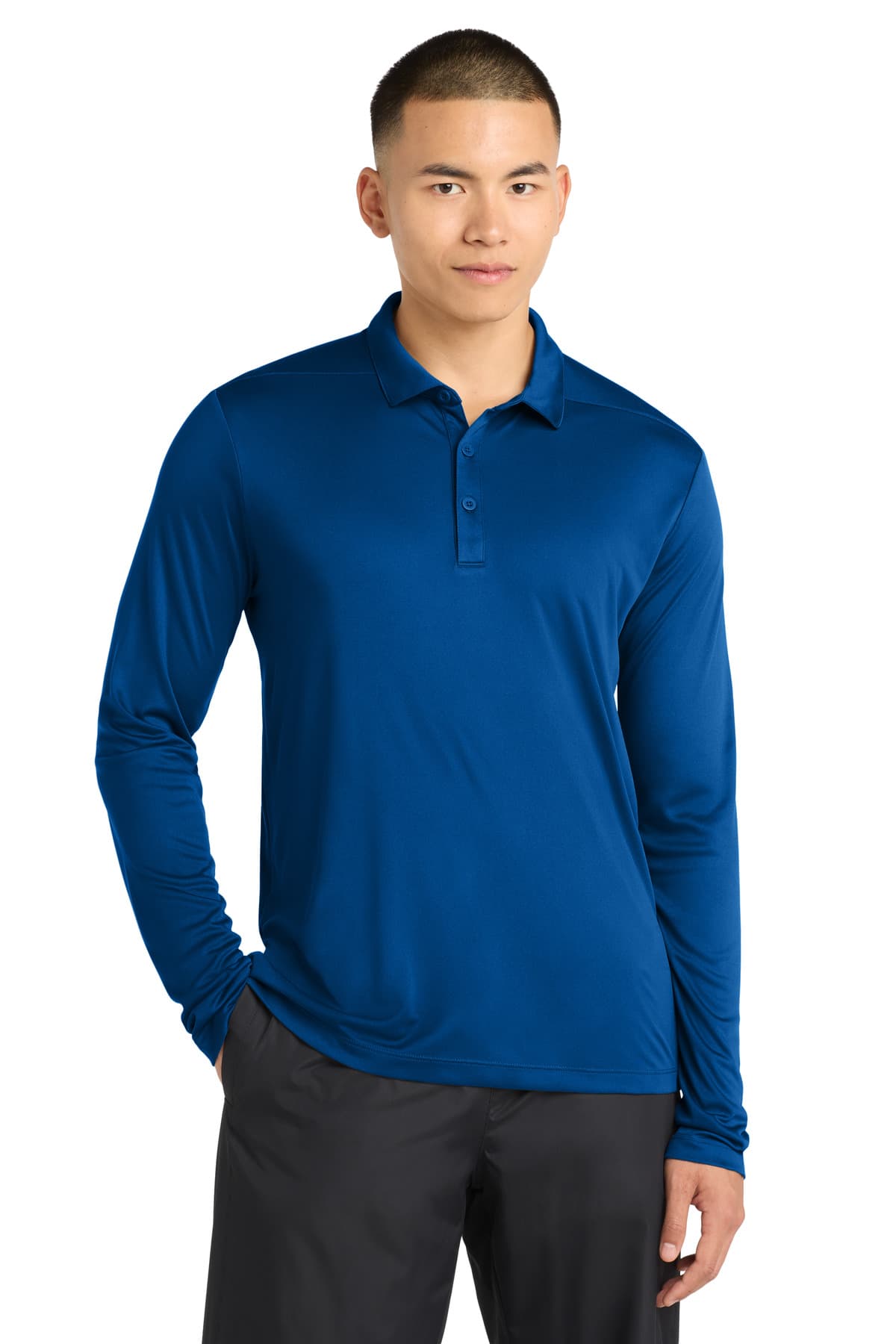 Sport-Tek Sport-Tek   Posi-UV  Pro Long Sleeve Polo. ST520LS