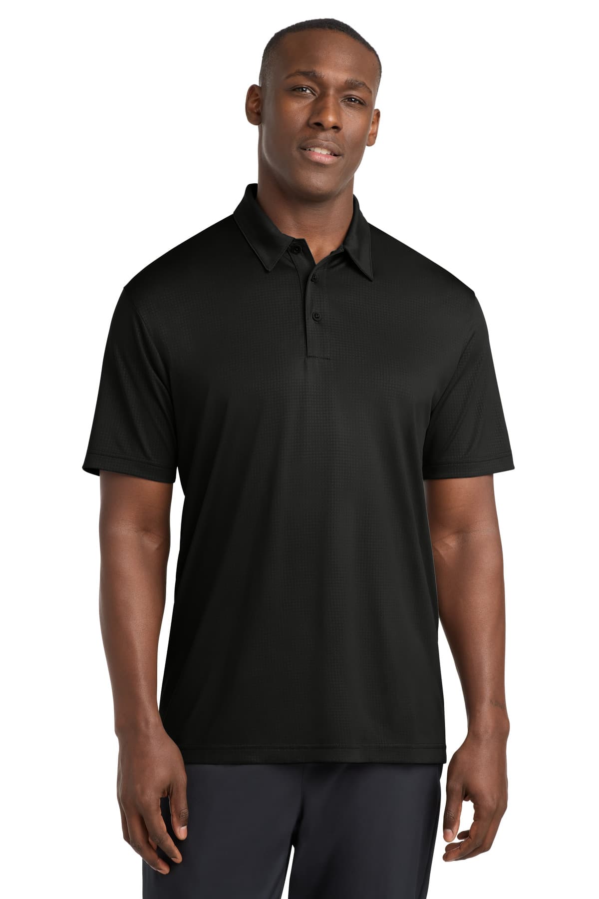Sport-Tek Sport-Tek Embossed PosiCharge Tough Polo. ST630 in Black