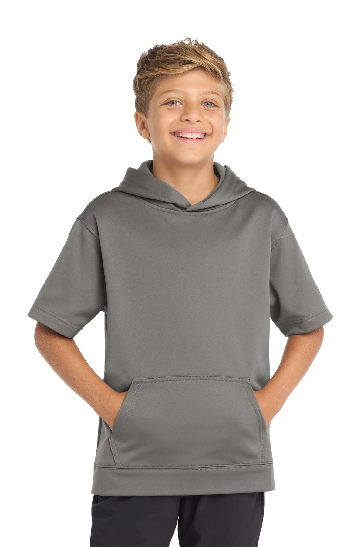 Sport-Tek Sport-Tek  Youth Sport-Wick  Fleece Short Sleeve Hooded Pullover. YST251