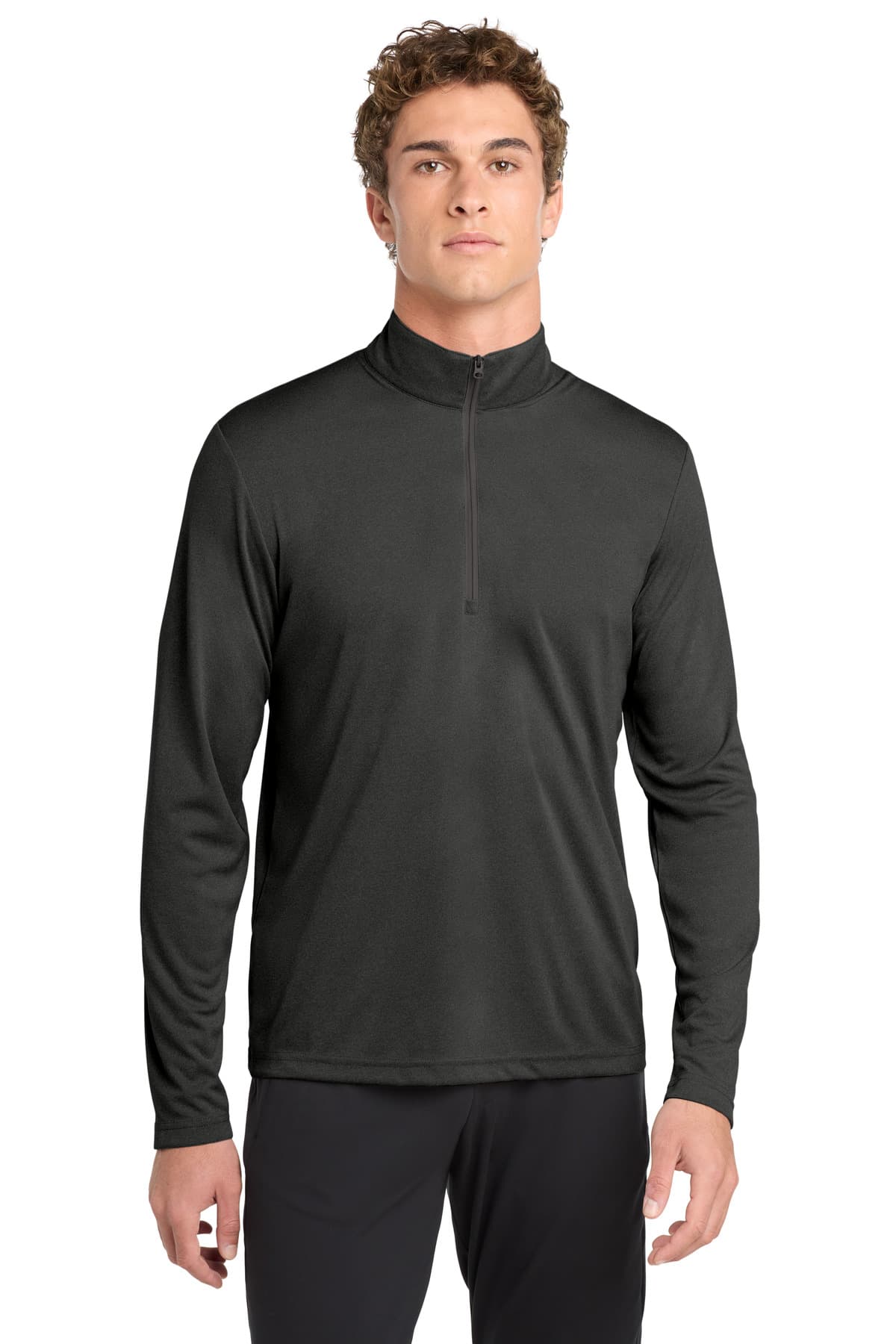 Sport-Tek Sport-Tek  Endeavor 1/2-Zip Pullover. ST469 in Black Heather